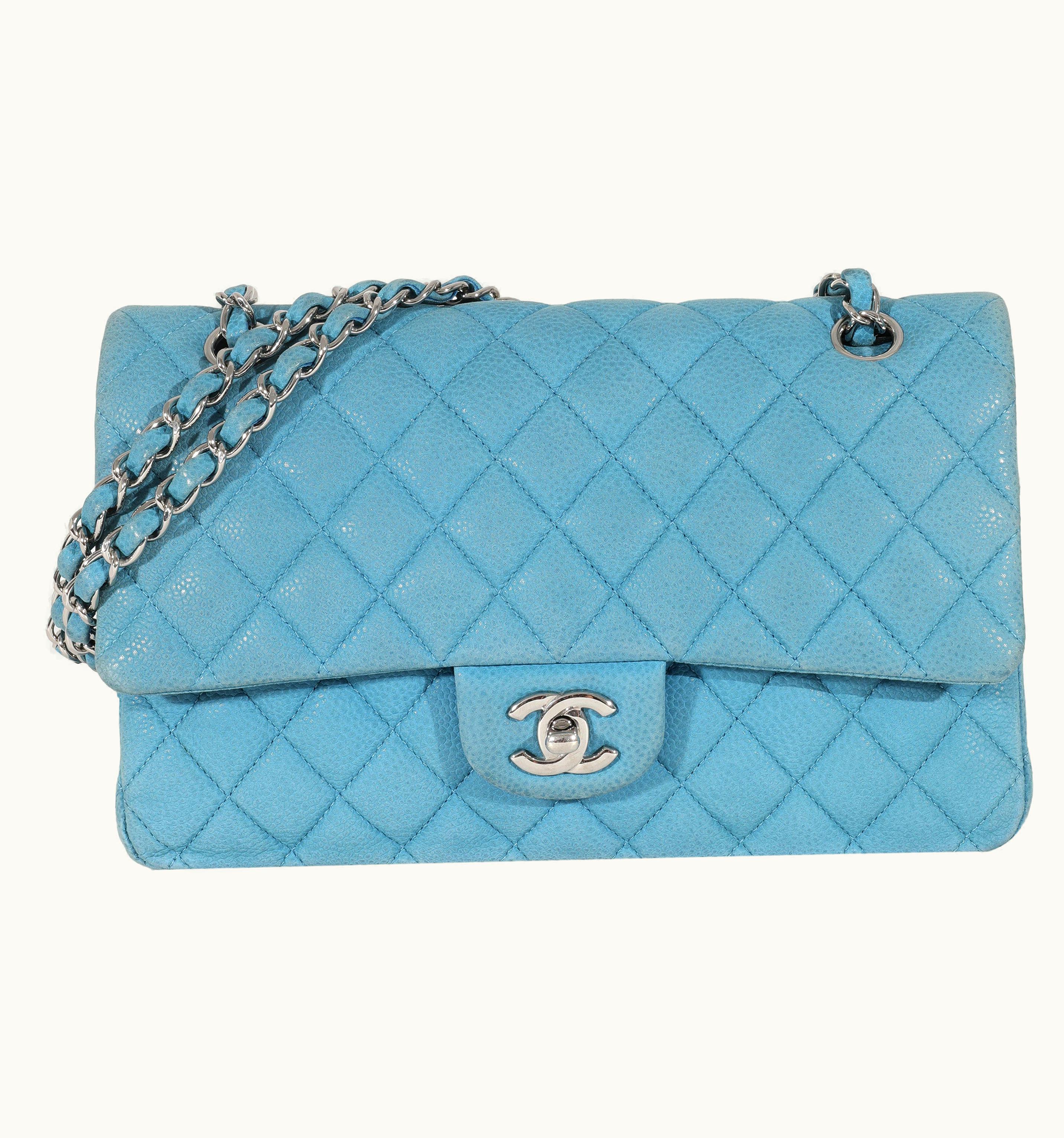 Chanel Chanel Blue Matte Caviar Medium Classic Double Flap Bag