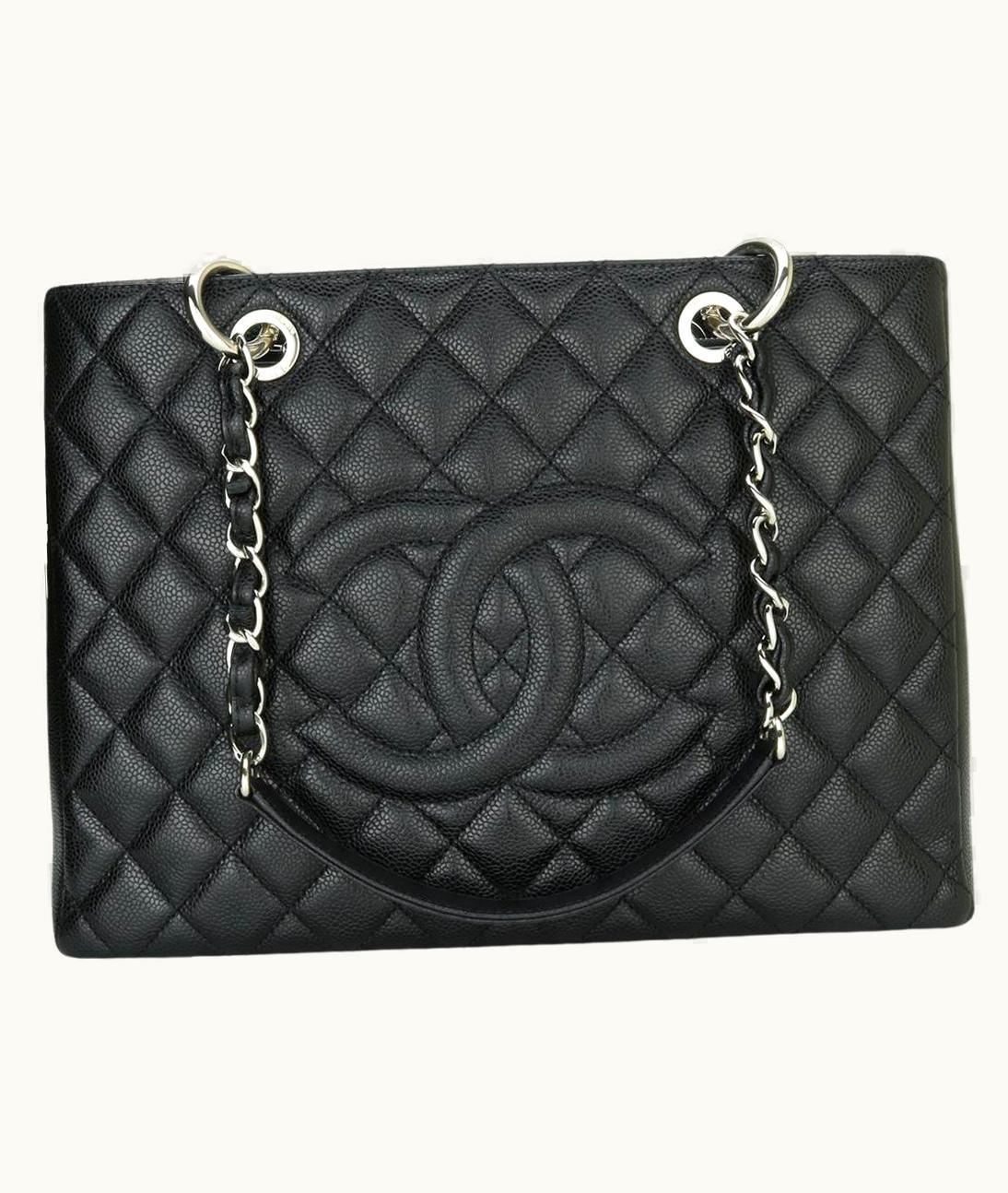 Chanel Chanel Grand Shopping Tote (gst) Bag Black Caviar With Silver Hardware 2015 UZ0613433