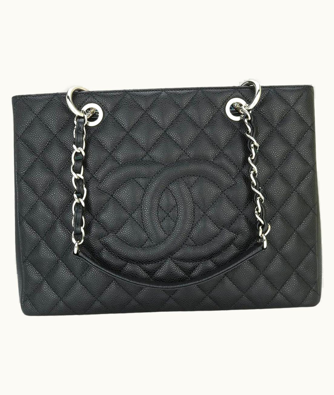 Chanel Chanel Grand Shopping Tote (gst) Bag Black Caviar With Silver Hardware 2015 UZ0613440