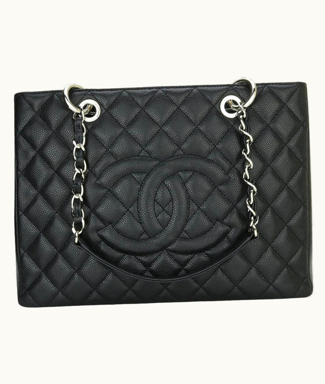 Chanel Chanel Grand Shopping Tote (gst) Bag Black Caviar With Silver Hardware 2015 UZ0613441
