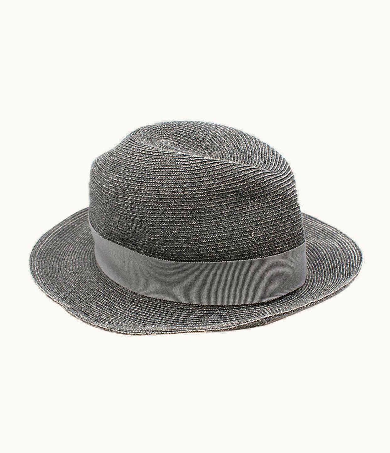 Hermès Hermes Paper Grey Summer Fedora Hat - Size