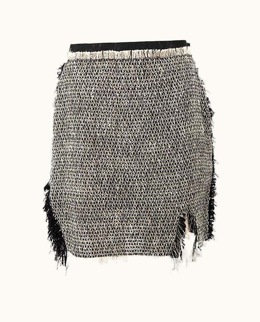 Lanvin Lanvin Women' Grey Summer 2016 Tweed Mini Skirt