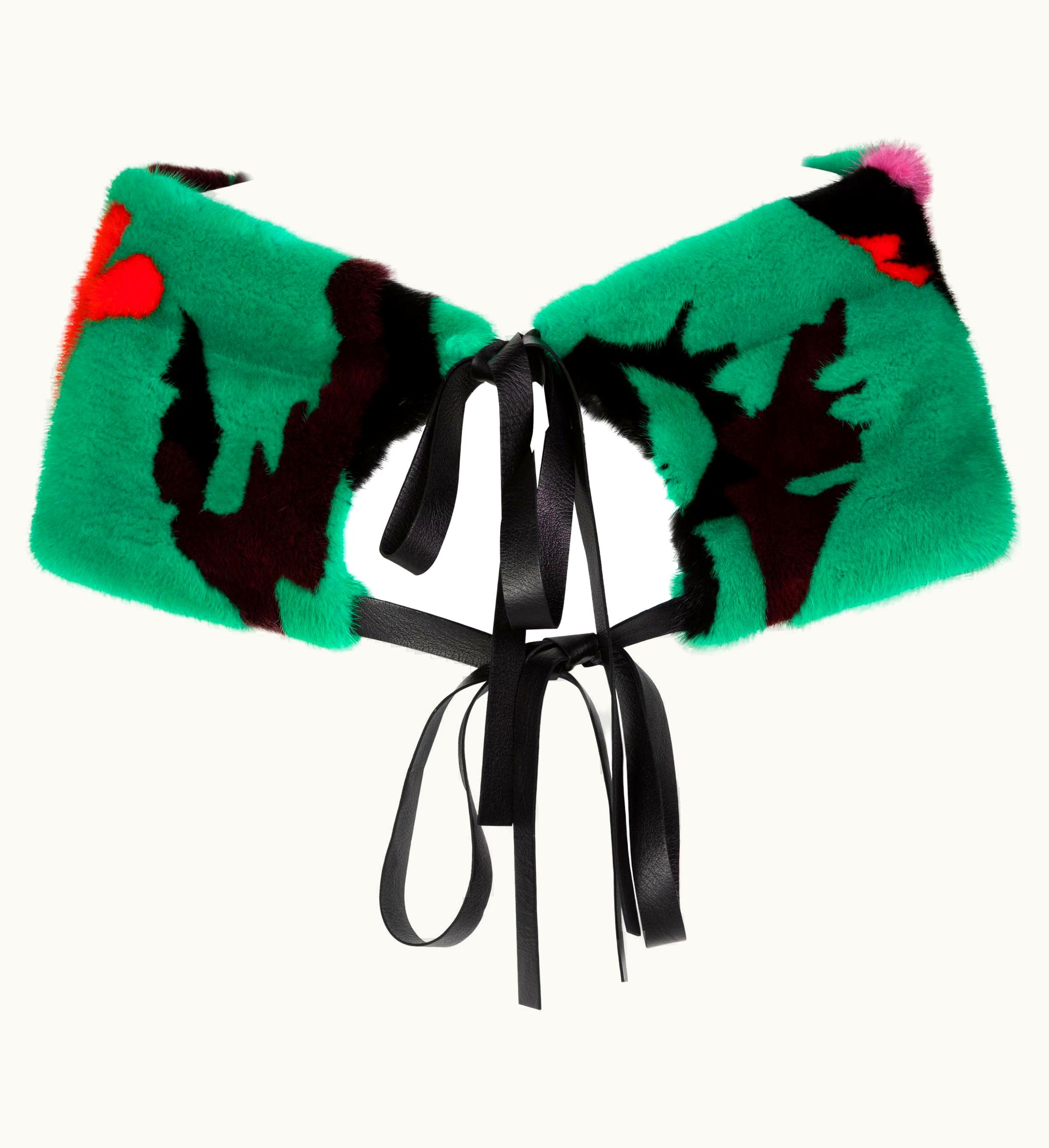 Proenza Schouler Proenza Schouler Colorful Mink Fur Leather Shrug 2016