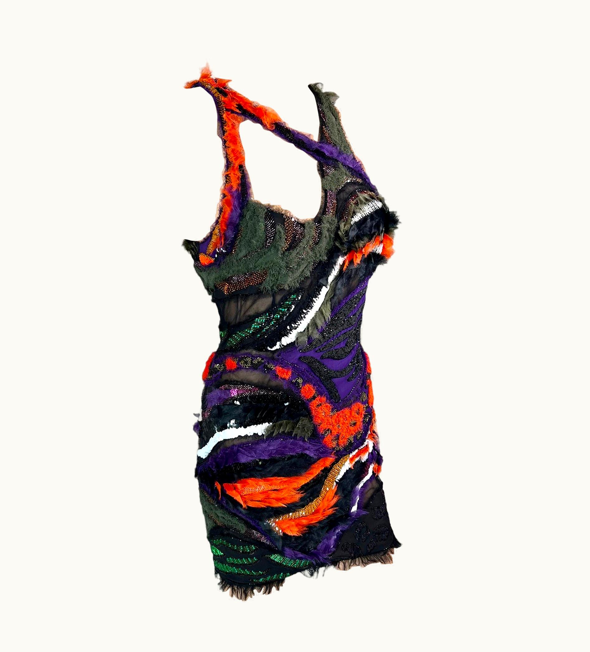 Versace Versace S/S 2016 Runway Embellished Cutout Sheer Panels Mini Evening Dress UZ0613525