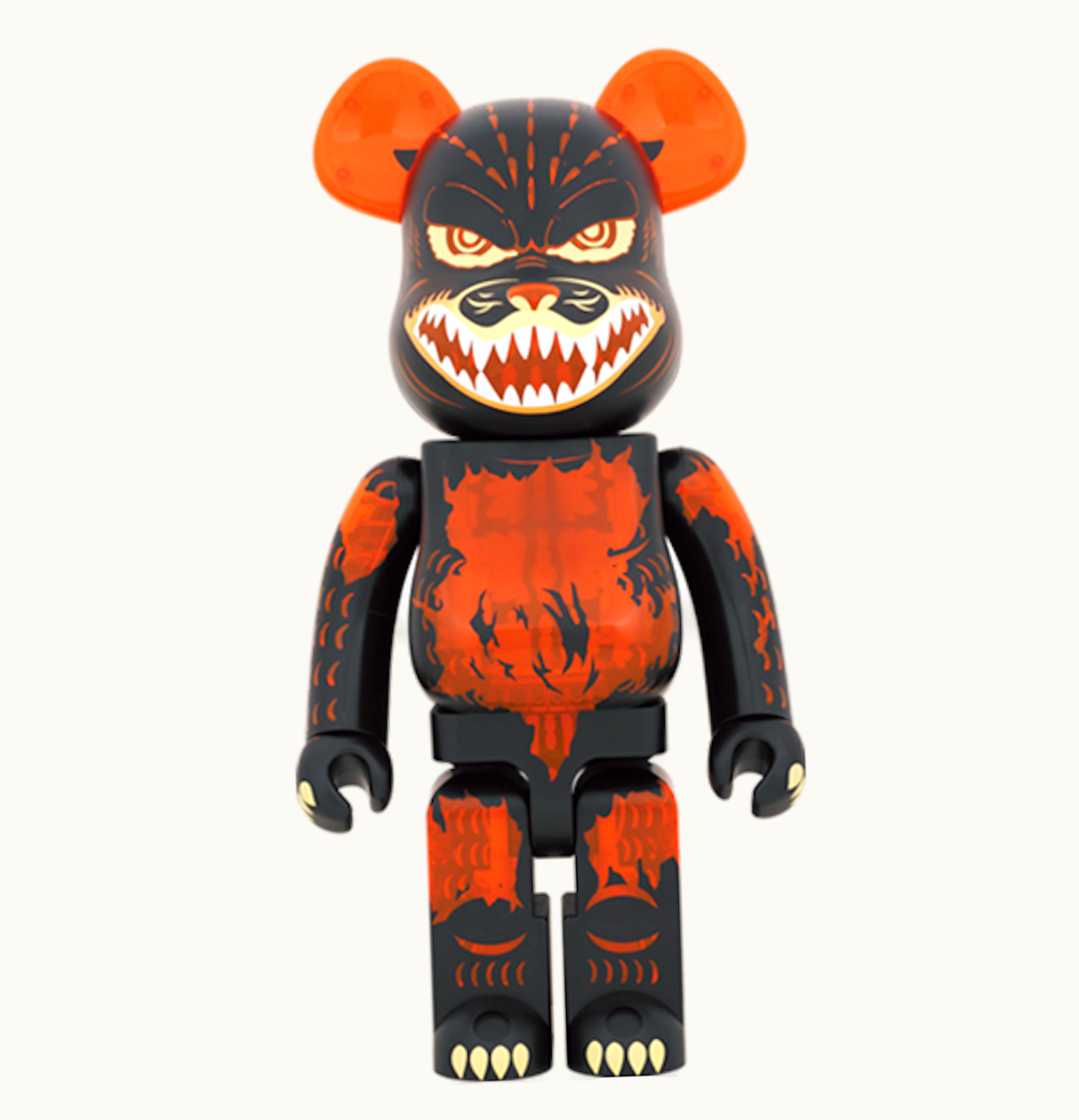 Bearbrick Bearbrick Godzilla VS Destoroyah version Godzilla Meltdown 1000 Clear Orange Ver