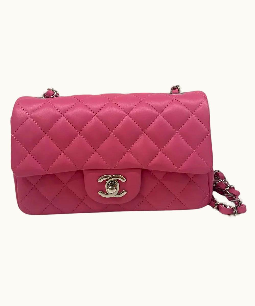 Chanel Chanel Rectangle Mini Classic Flap - Pink Shw