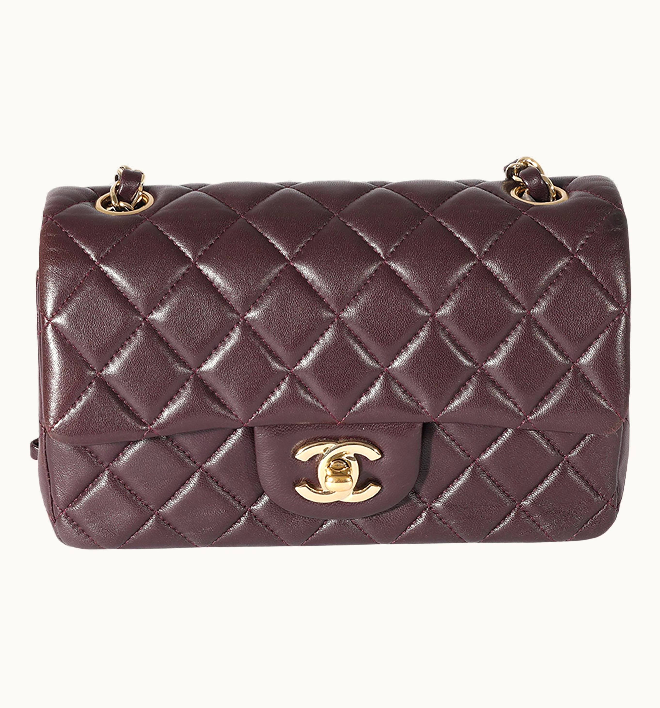 Chanel Chanel Purple Quilted Lambskin Rectangular Mini Flap Bag UZ0613668