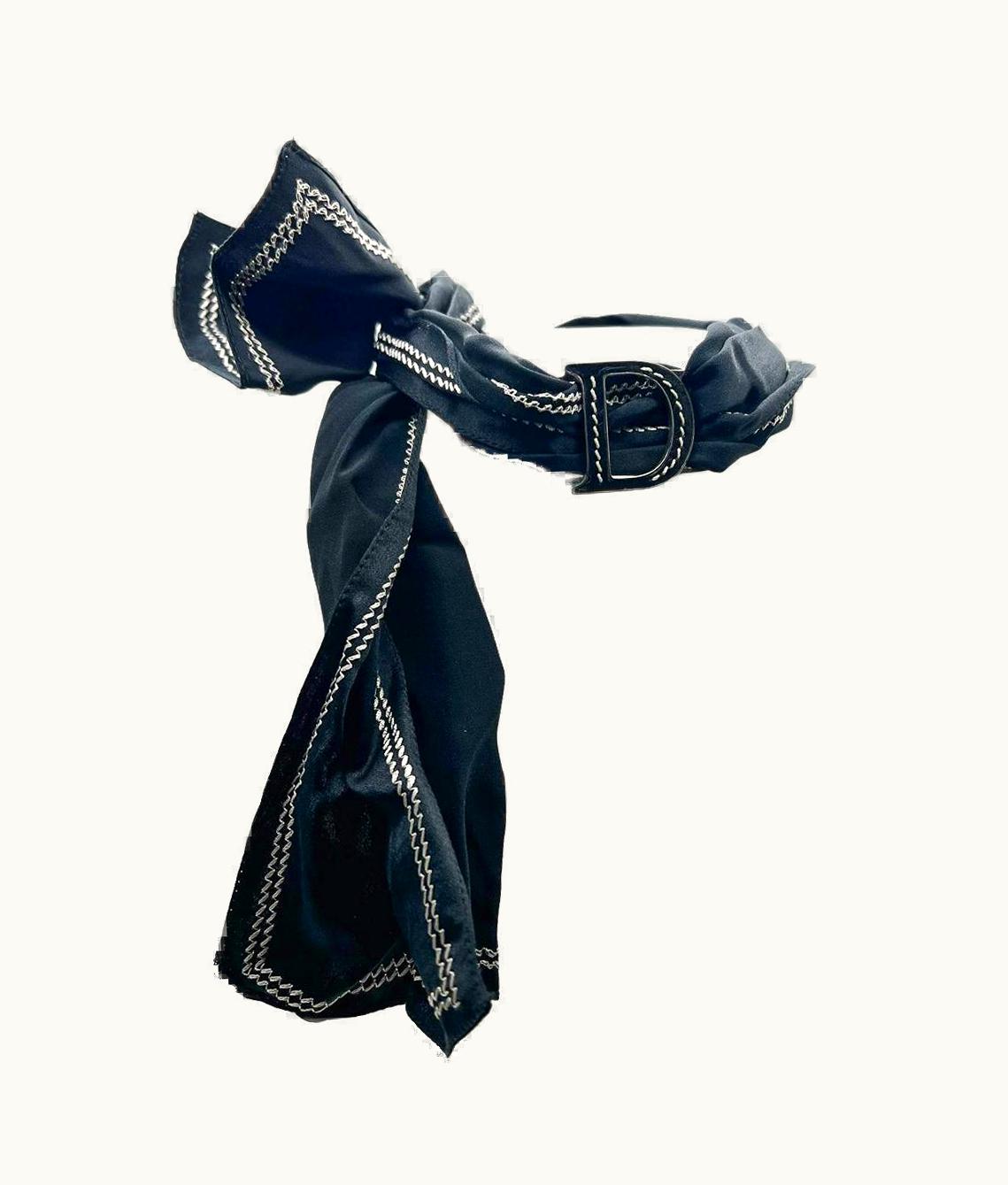 Dior Vintage Christian Dior Logo Silk Necktie 1990s UZ0613674