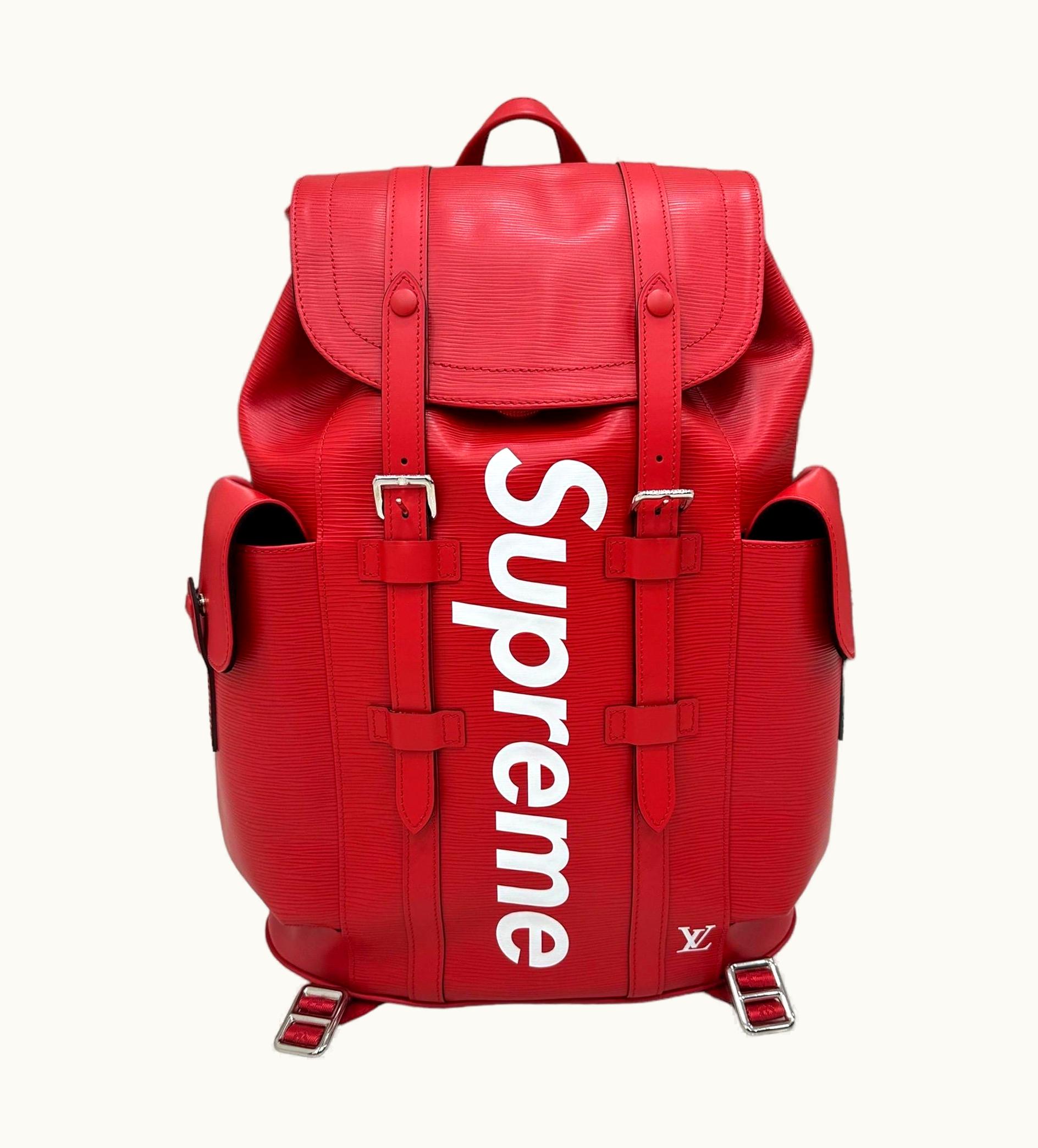 Louis Vuitton Louis Vuitton Christopher Backpack Supreme Limited Edition Red Epi Leather UZ0613786