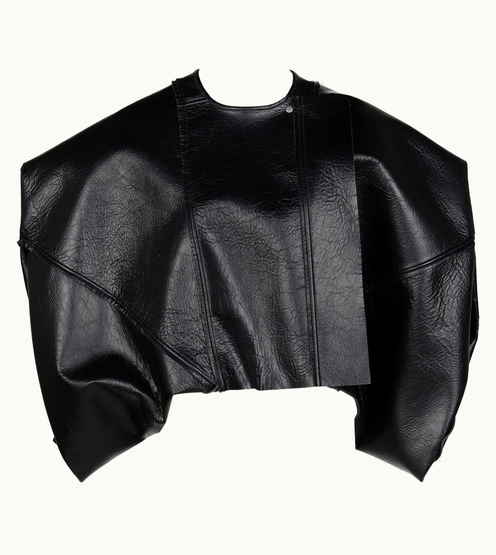 Rick Owens Rick Owens Lilies Sculptural Black Leather Jacket Tags