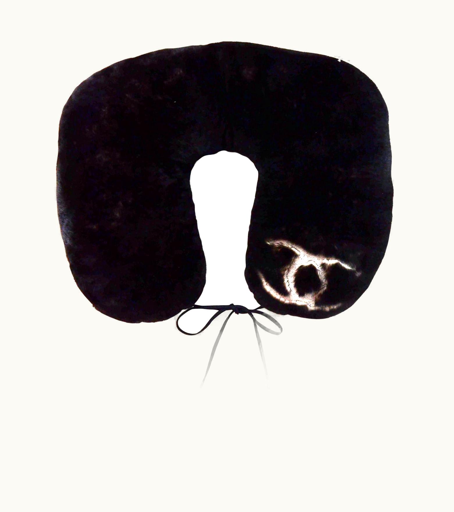 Chanel Chanel 2017 Orylag Rabbit Fur Cc Travel Neck Pillow W. Dust Bag UZ0613900