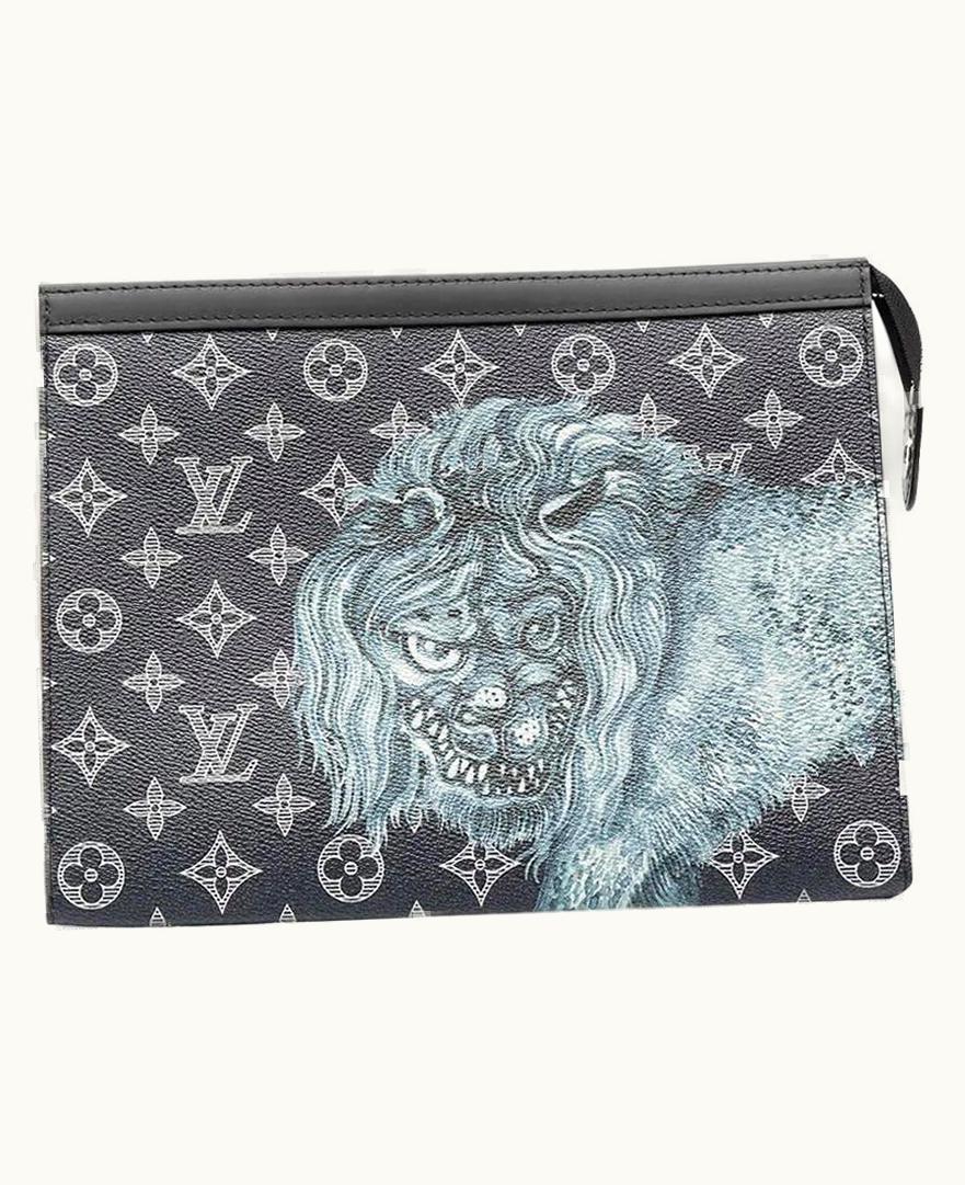 Louis Vuitton Louis Vuitton Chapman Brothers Limited Edition Blue Savane Pochette Voyage UZ0613902