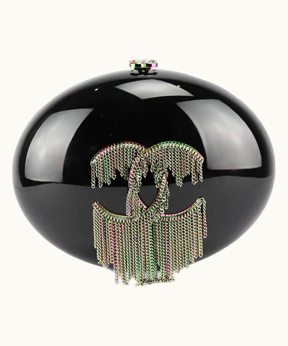 Chanel Chanel 2018 Cc Detailed Chain Embellished Acrylic Shoulder Bag UZ0613917