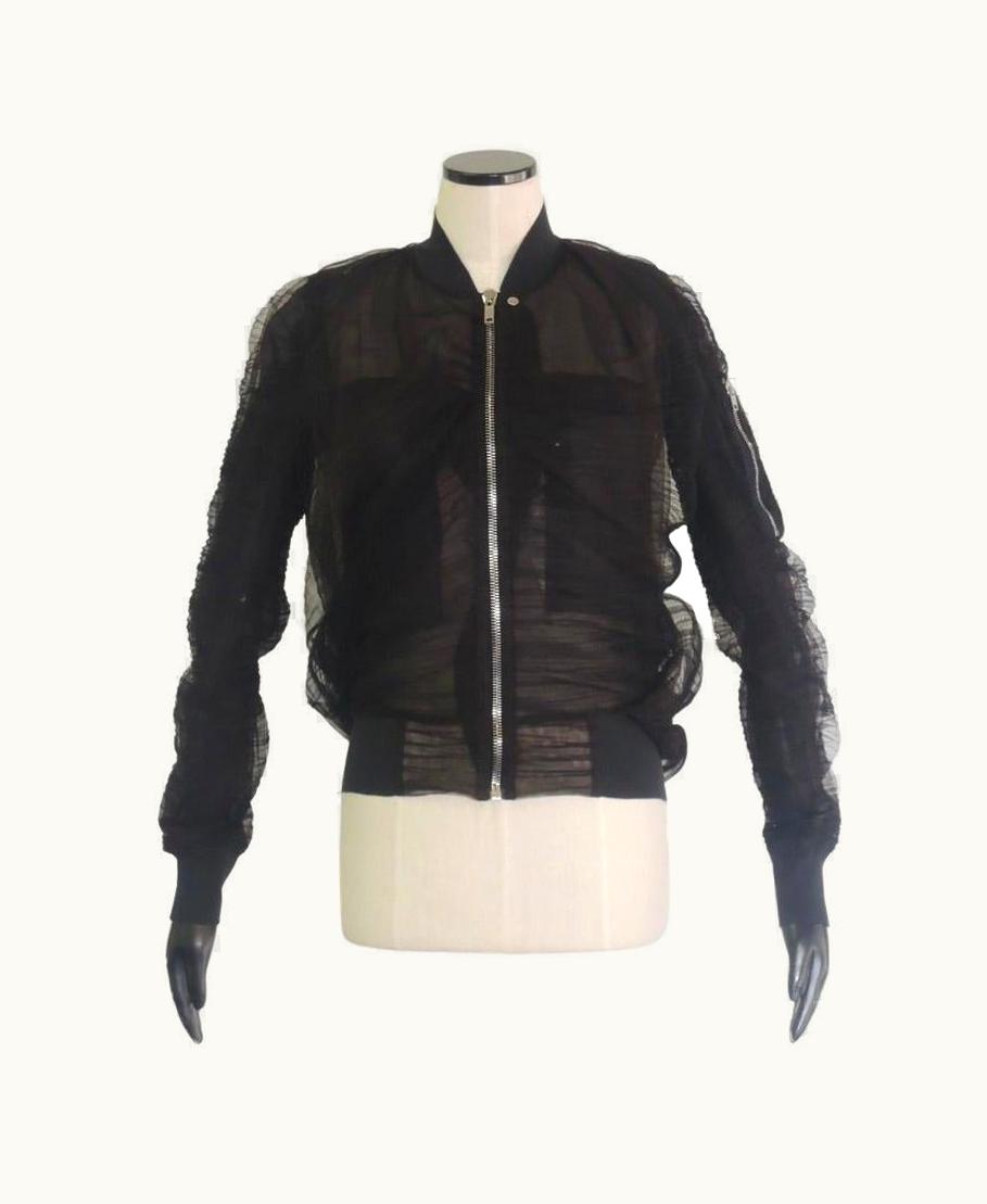 Rick Owens Rick Owens Dirt S/S Swoop Black Mix Gauzy Flight Jacket