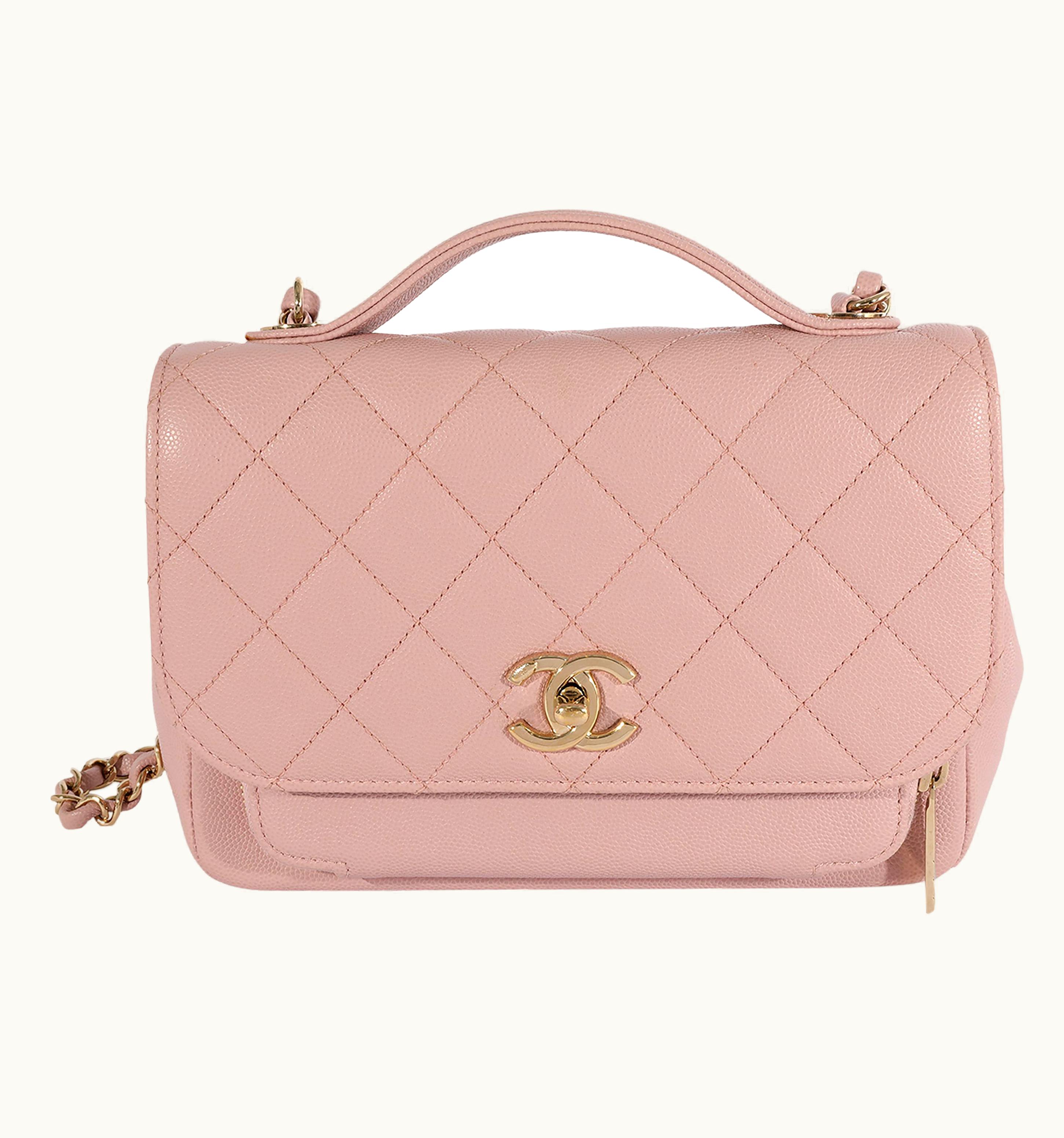 Chanel Chanel Light Pink Quilted Caviar Small Business Affinity Flap Bag UZ0614044