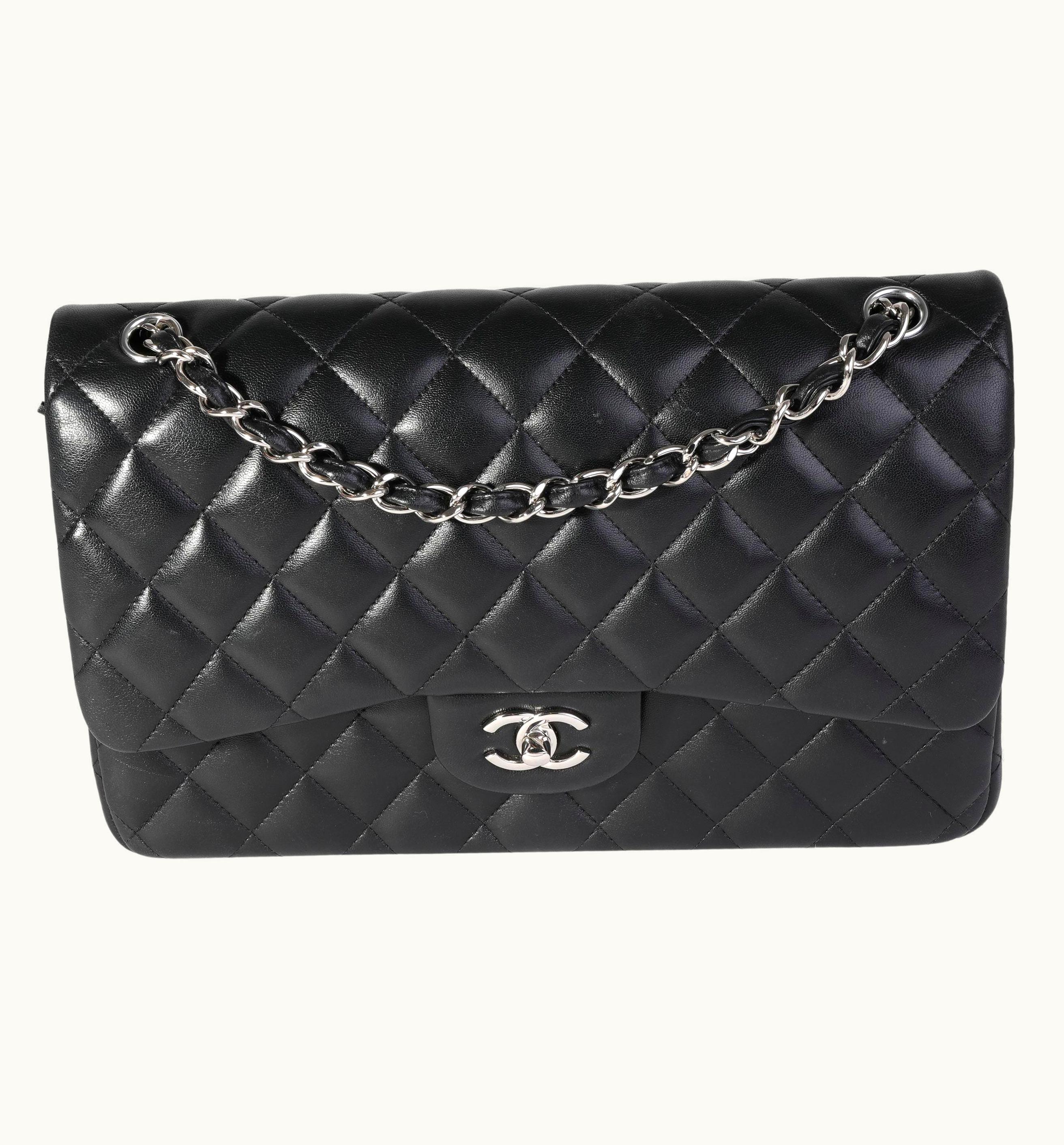 Chanel Chanel Black Quilted Lambskin Jumbo Classic Double Flap Bag UZ0614094