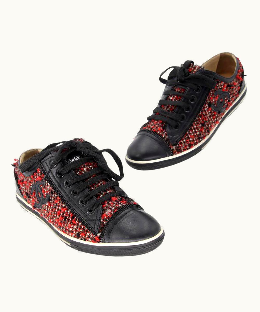 Chanel Chanel Low Top 35 Monogram Tweed Cc Runway Sneakers Cc-0308n-0061 UZ0614133