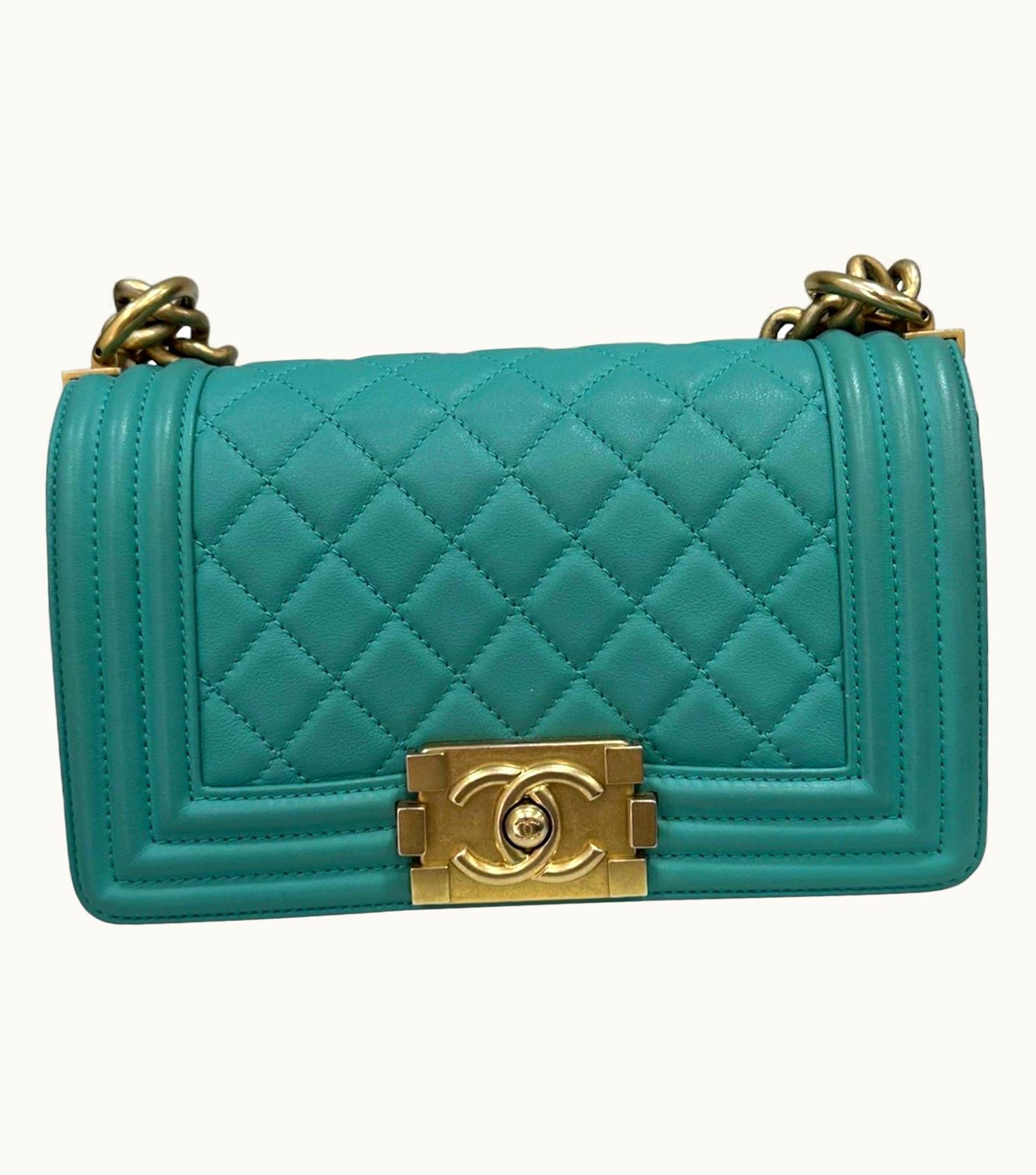 Chanel Borsa A Tracolla Chanel Boy Mini Tiffany Pelle Liscia 2019