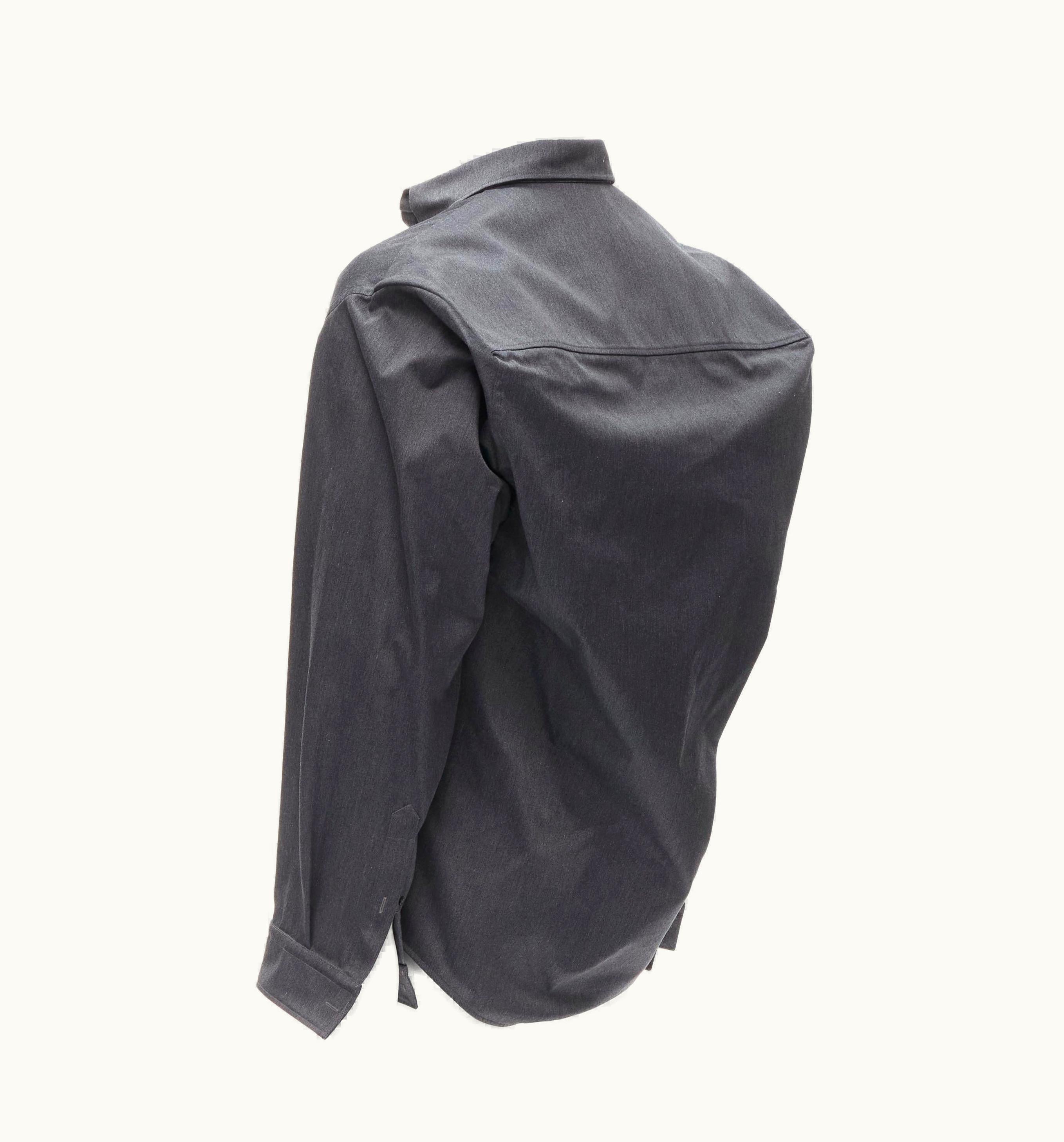 Balenciaga Balenciaga Demna 2019 Vintage Bb Logo Grey Cocoon Back Shirt