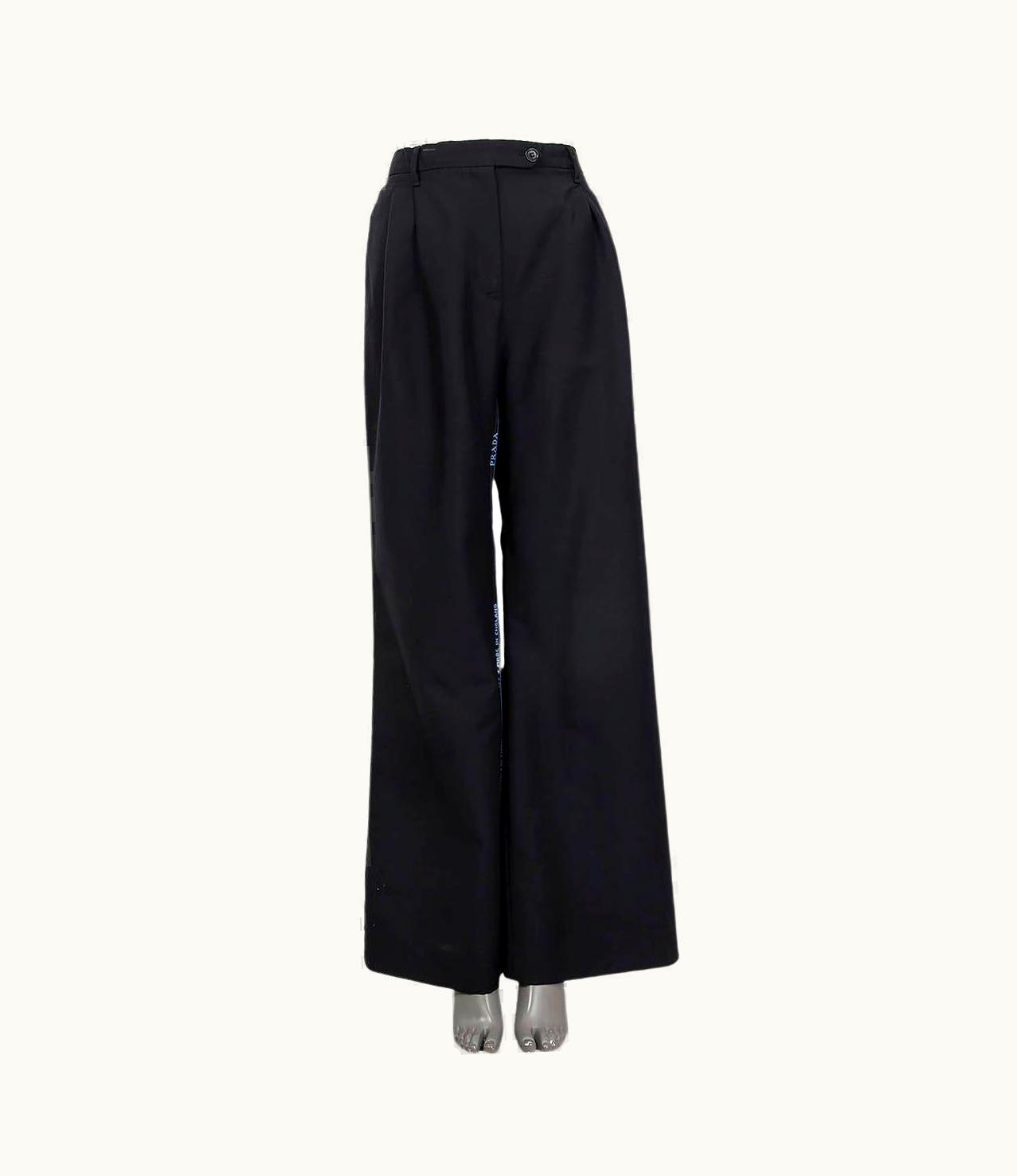 Prada Prada Charcoal Grey 2019 Summer Kid Mohair Wide Leg Pants