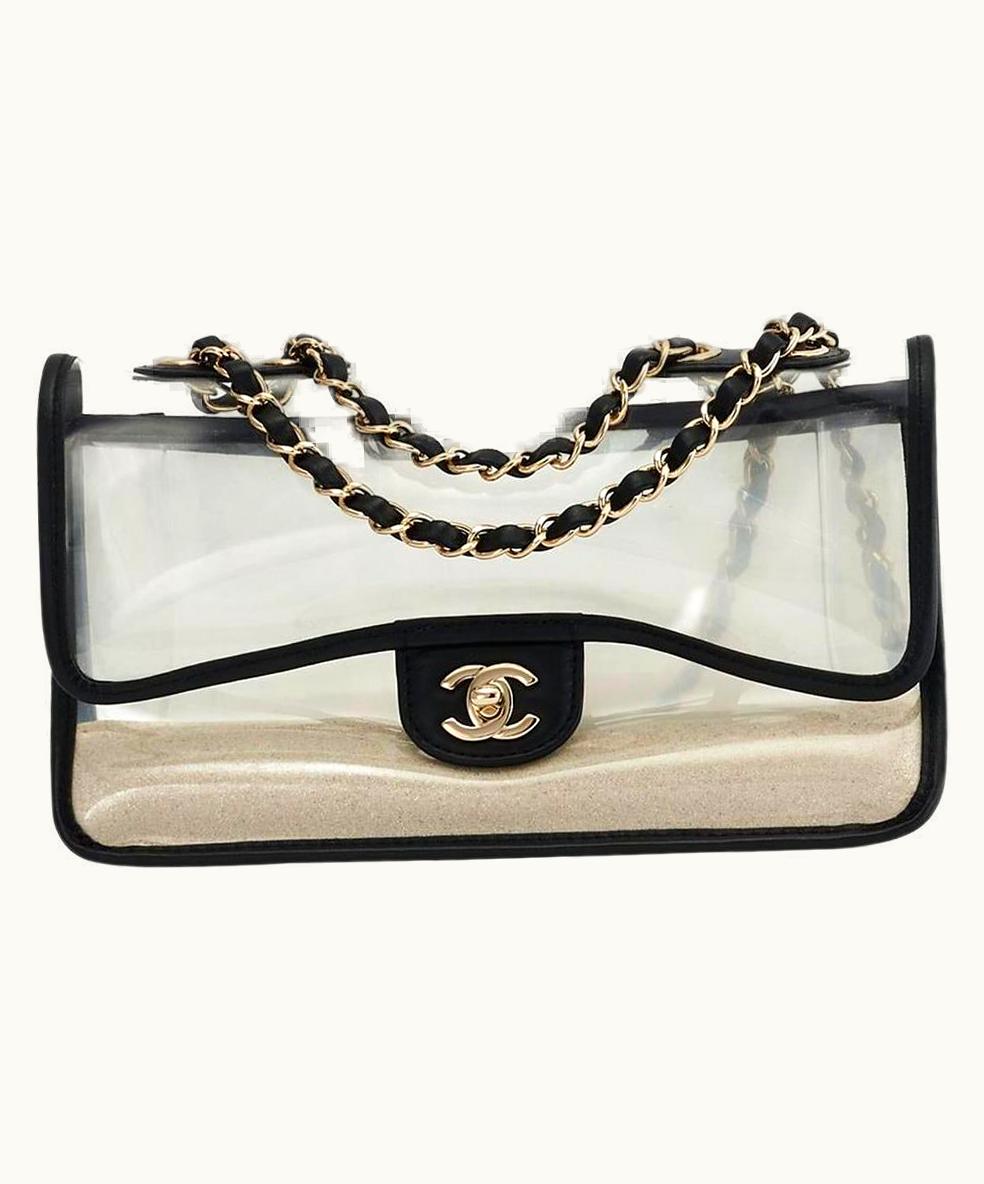 Chanel Chanel 2019 Sand By The Sea Pvc And Leather Single Flap Shoulder Bag UZ0614194