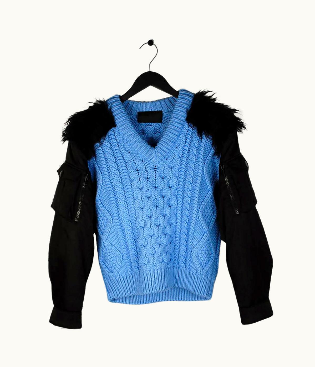 Prada Prada 2019 Knitted Body Pockets Epaulettes Men Jacket it (fits S/Sm)