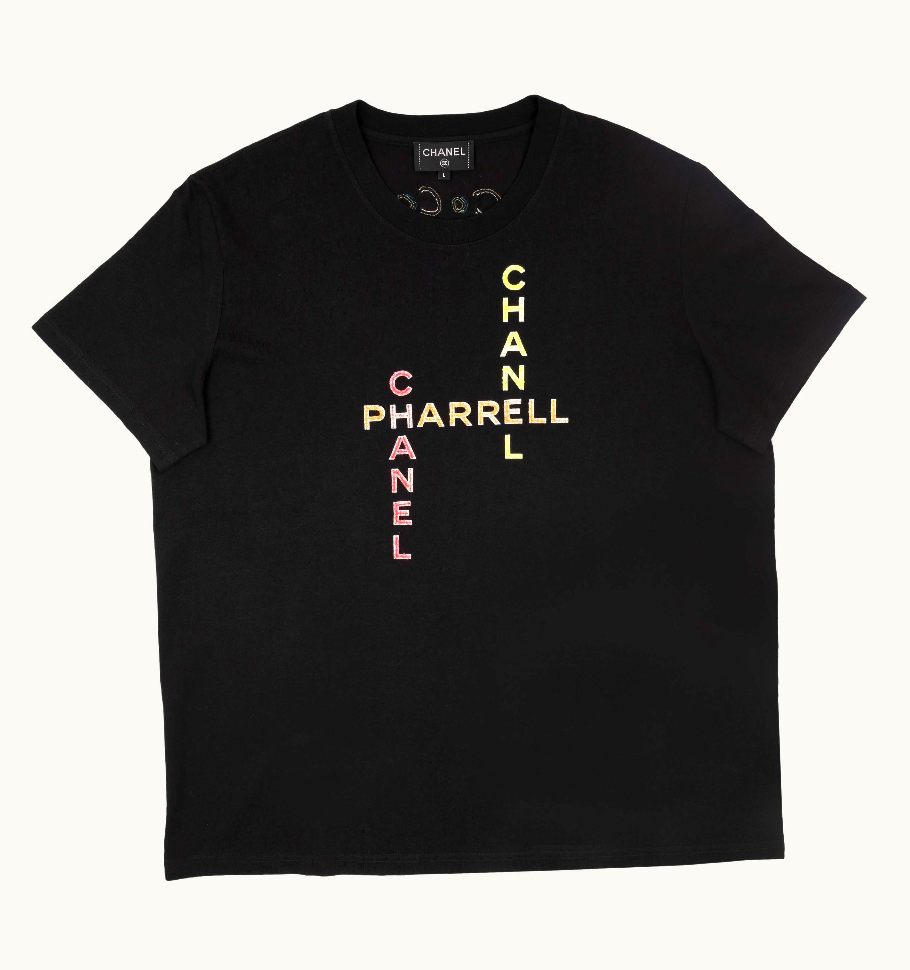 Chanel Chanel Pharrell Black Embellished Cotton T-Shirt - '10s UZ0614247