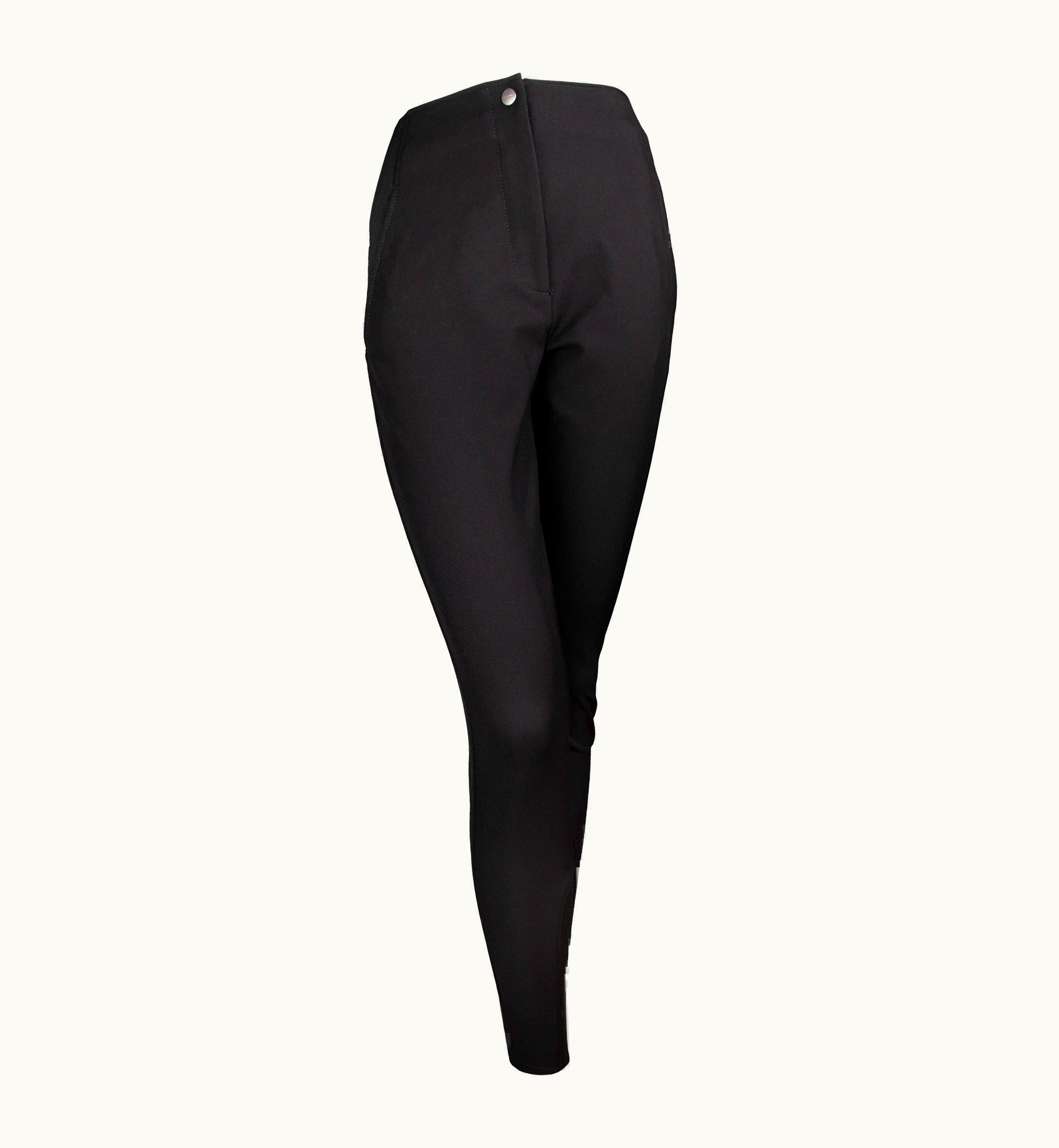 Etro Runway Black Fitted Trousers With Lace-Up Detail UZ0614293