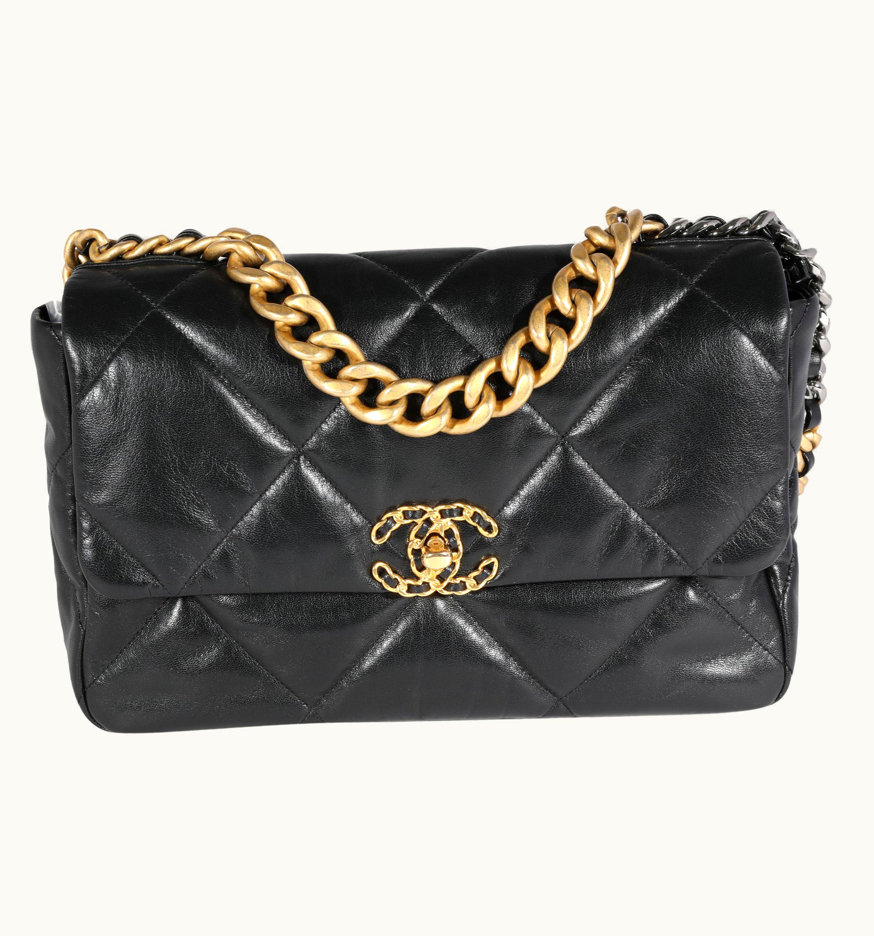 Chanel Black Quilted Lambskin Chanel 19 Large Flap Bag UZ0614303