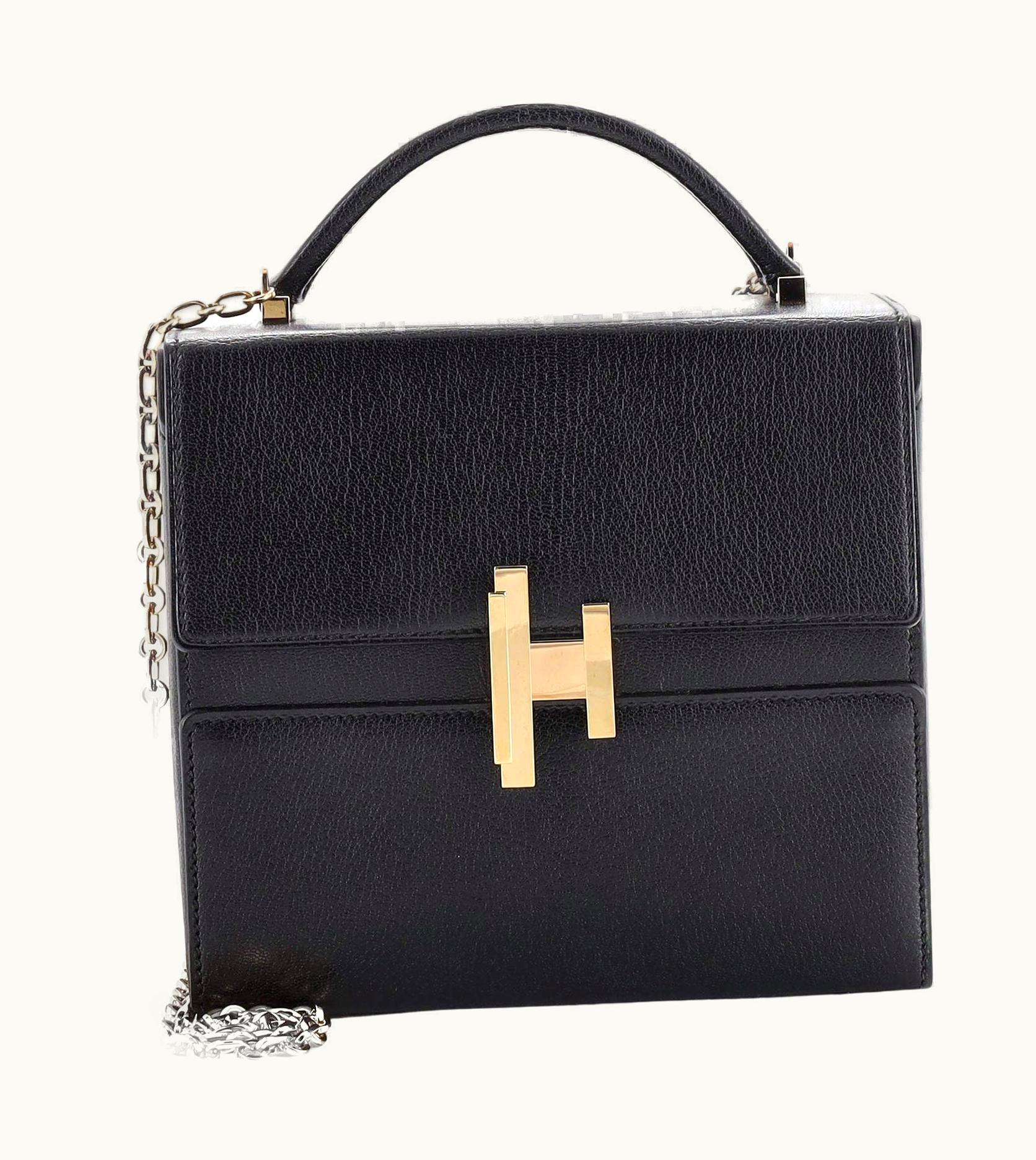 Hermes Cinhetic Top Handle Bag Chevre Mysore UZ0614307