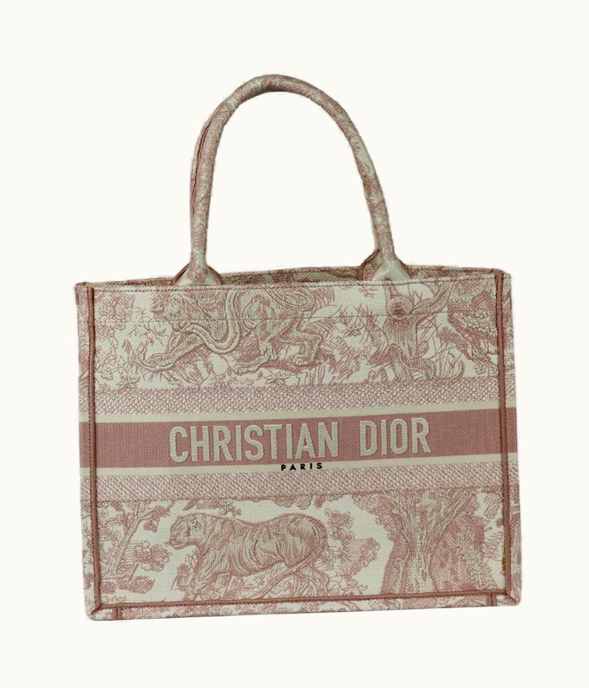 Dior Christian Dior 2020 Book Medium Toile De Jouy Jacquard Canvas Tote Bag UZ0614385