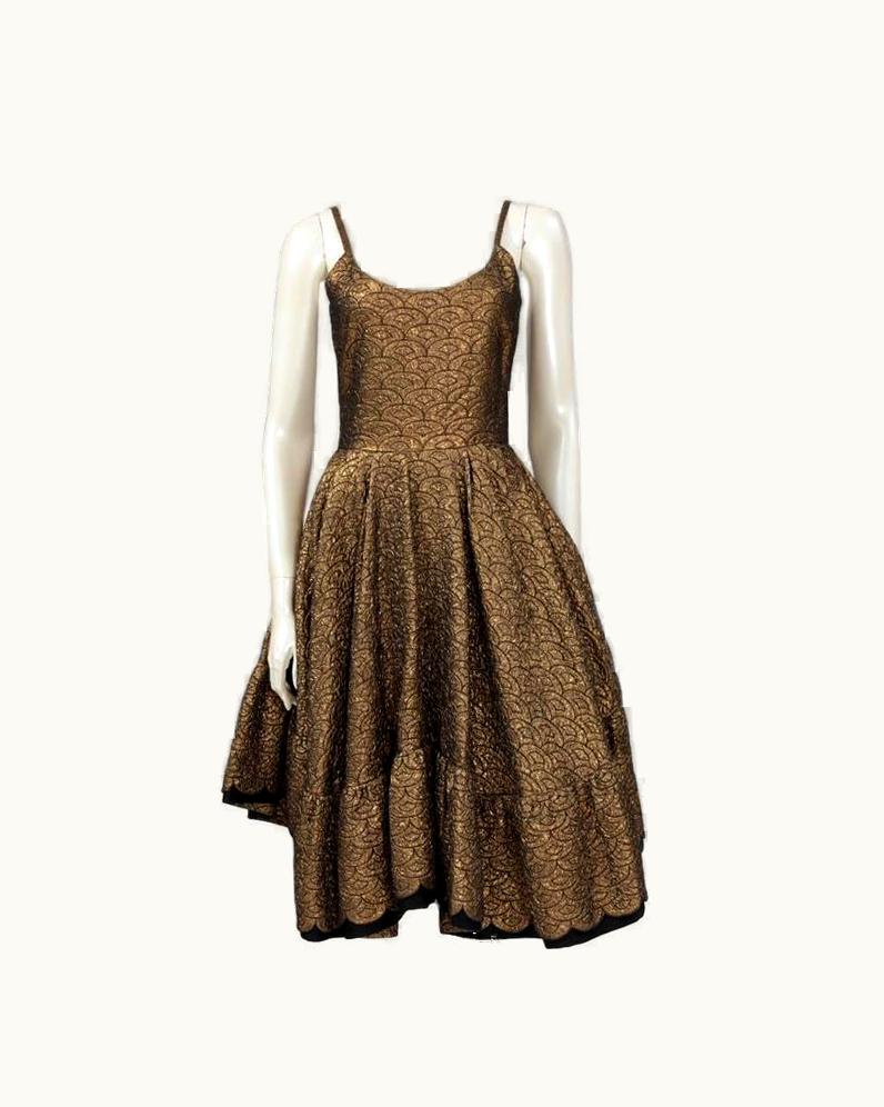 Lanvin Haute Couture Blistered Evening Dress, Circa 1970