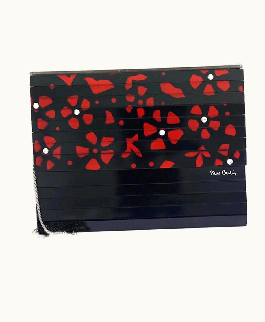 Vintage Pierre Cardin Lucite Plexiglass Clutch Shoulder Bag