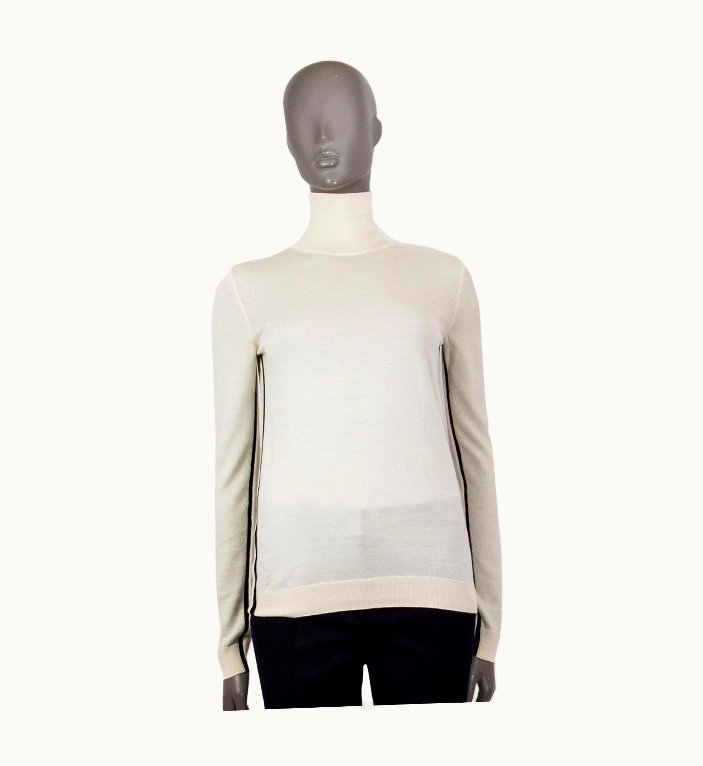 Lanvin Ivory Wool & Silk Turtleneck Sweater