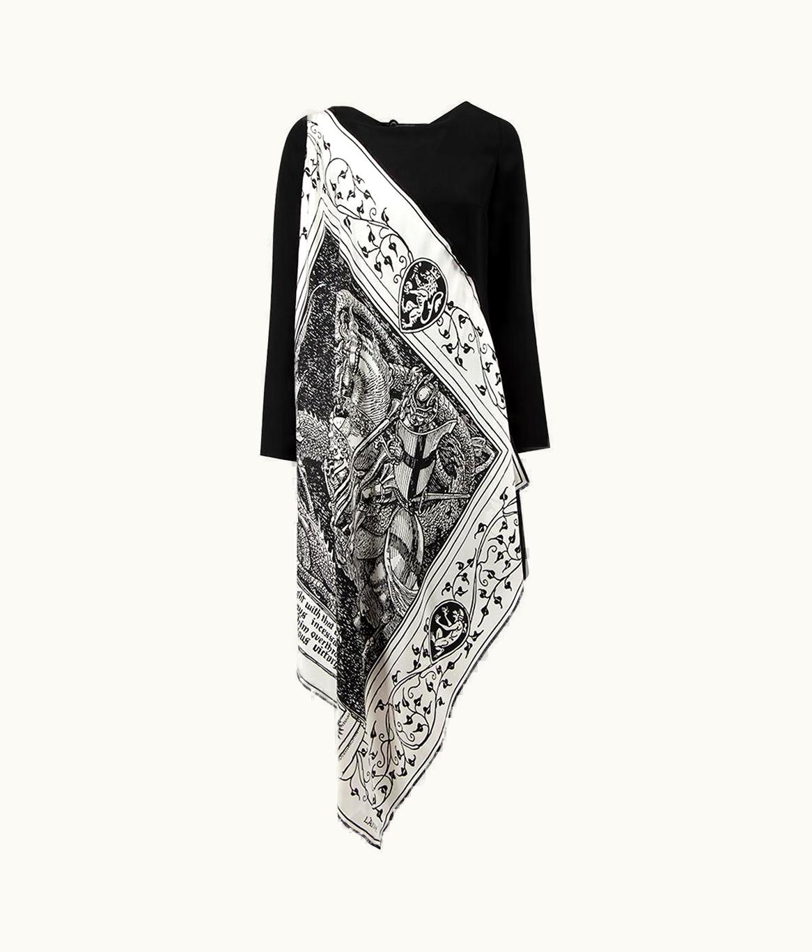 Lanvin Women' Black Scarf Draped Effect Mini Dress