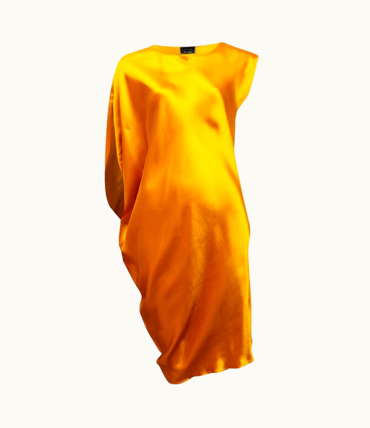 Lanvin Yellow Viscose Dress Fr