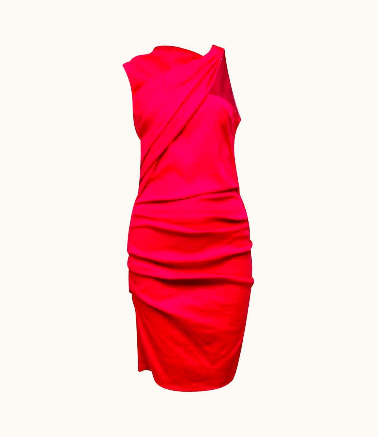 Lanvin Fuchsia Linen Dress Fr