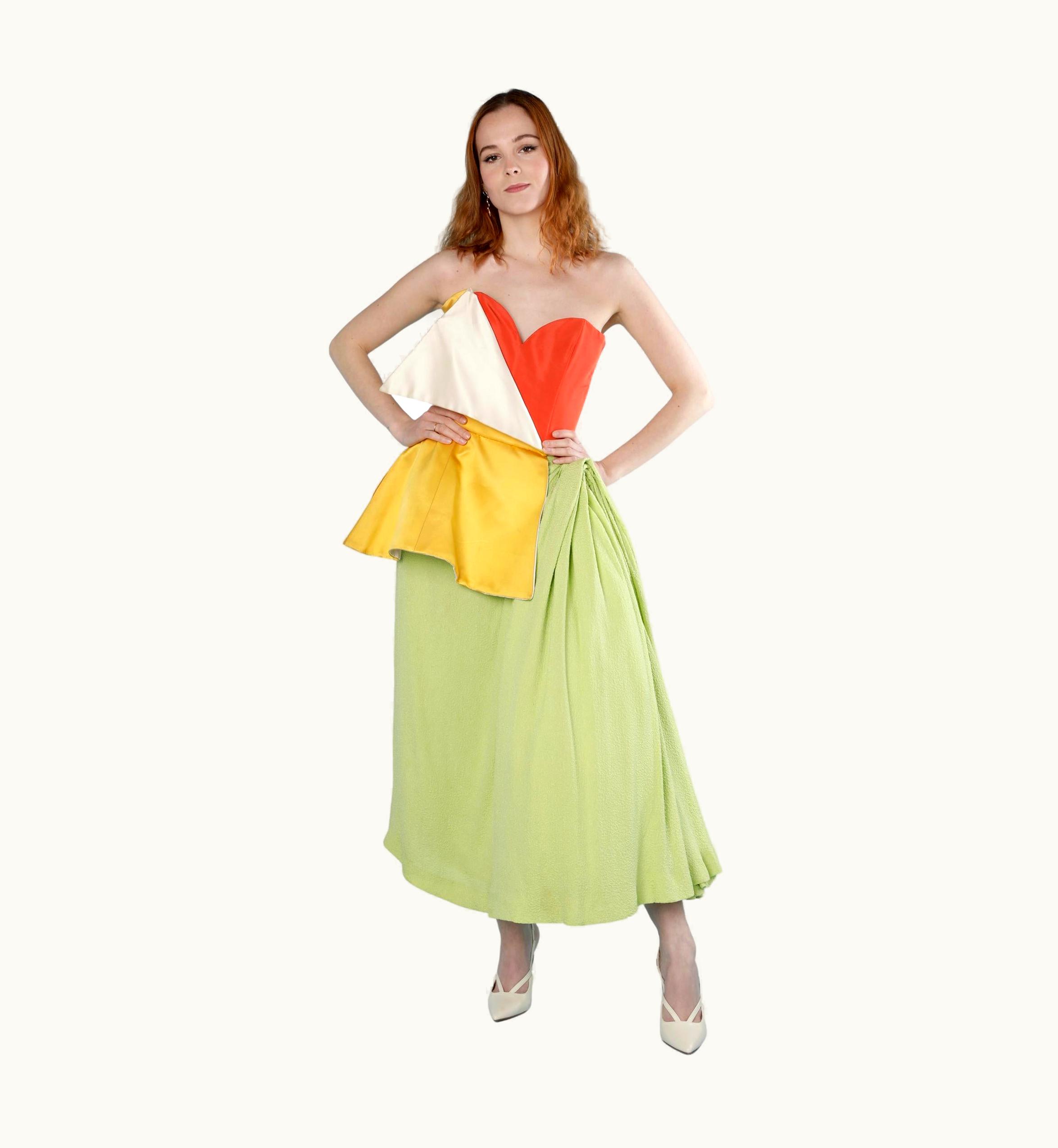 Lanvin Deconstructivist Bustier Evening Dress Lanvin Haute-Couture By Claude Montana