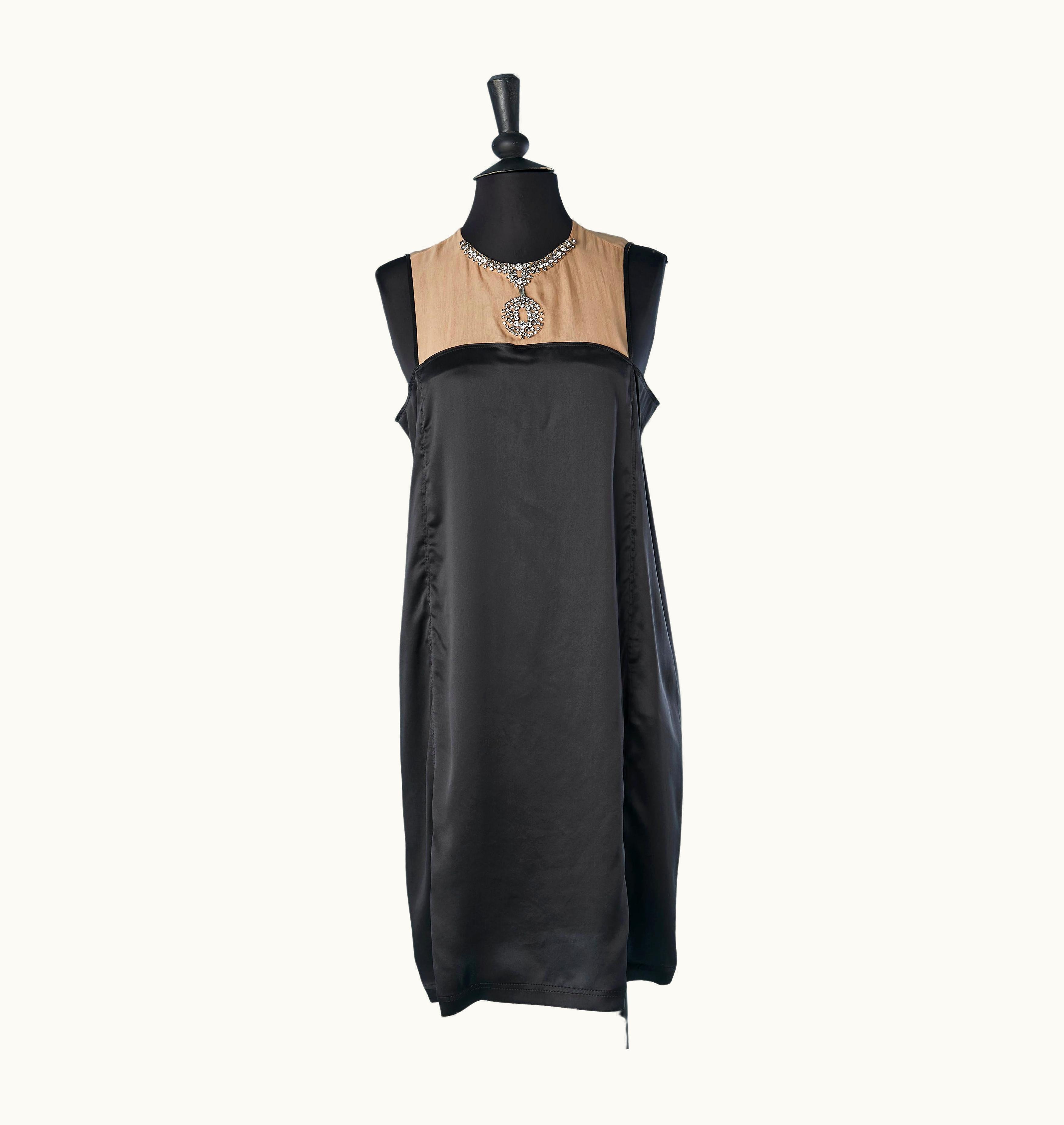 Lanvin Silk And Chiffon Cocktail Dress With Rhinestone Neckless Lanvin By Alber Elbaz