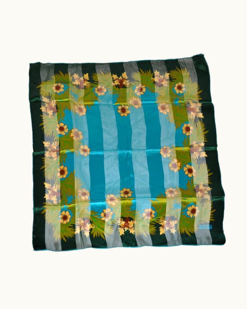 Lanvin Floral Print Silk & Chiffon Scarf