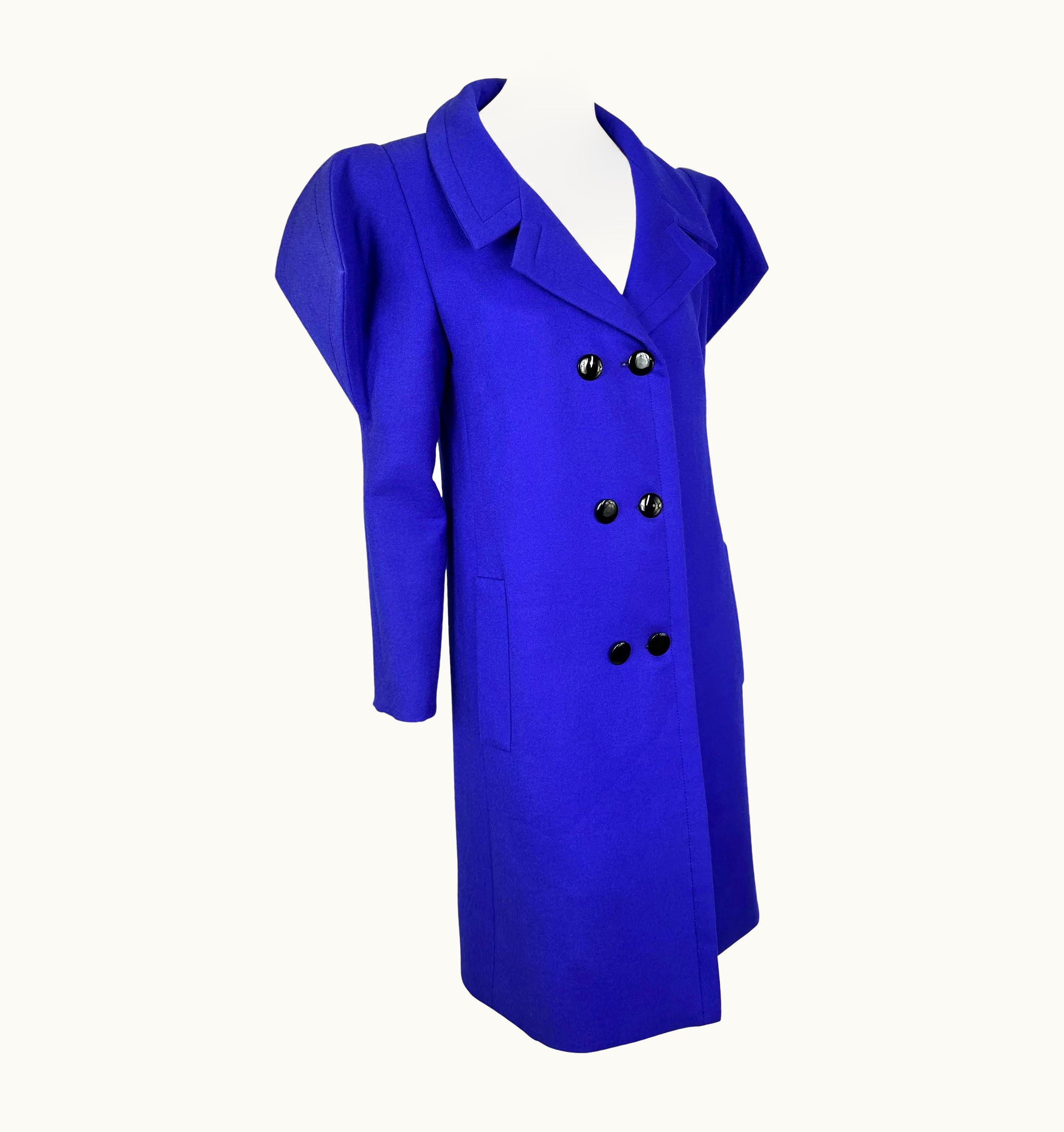 S/S 1982 Pierre Cardin Haute Couture Purple Double Breasted Jacket