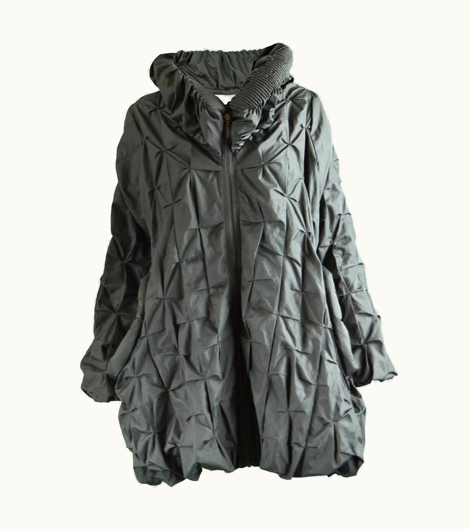 Lanvin Avant Garde Grey Geometric Pleated Oversized Jacket, Spring 2008