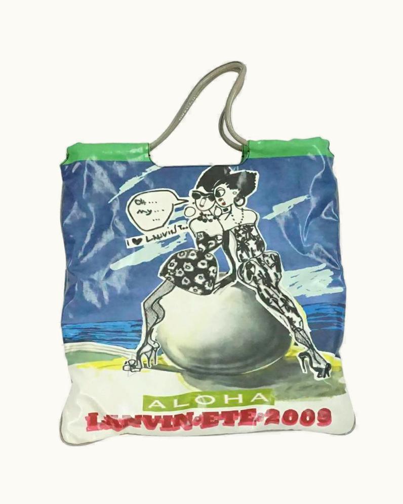 Lanvin Multi Printed Aloha Tote With Small Case 2009