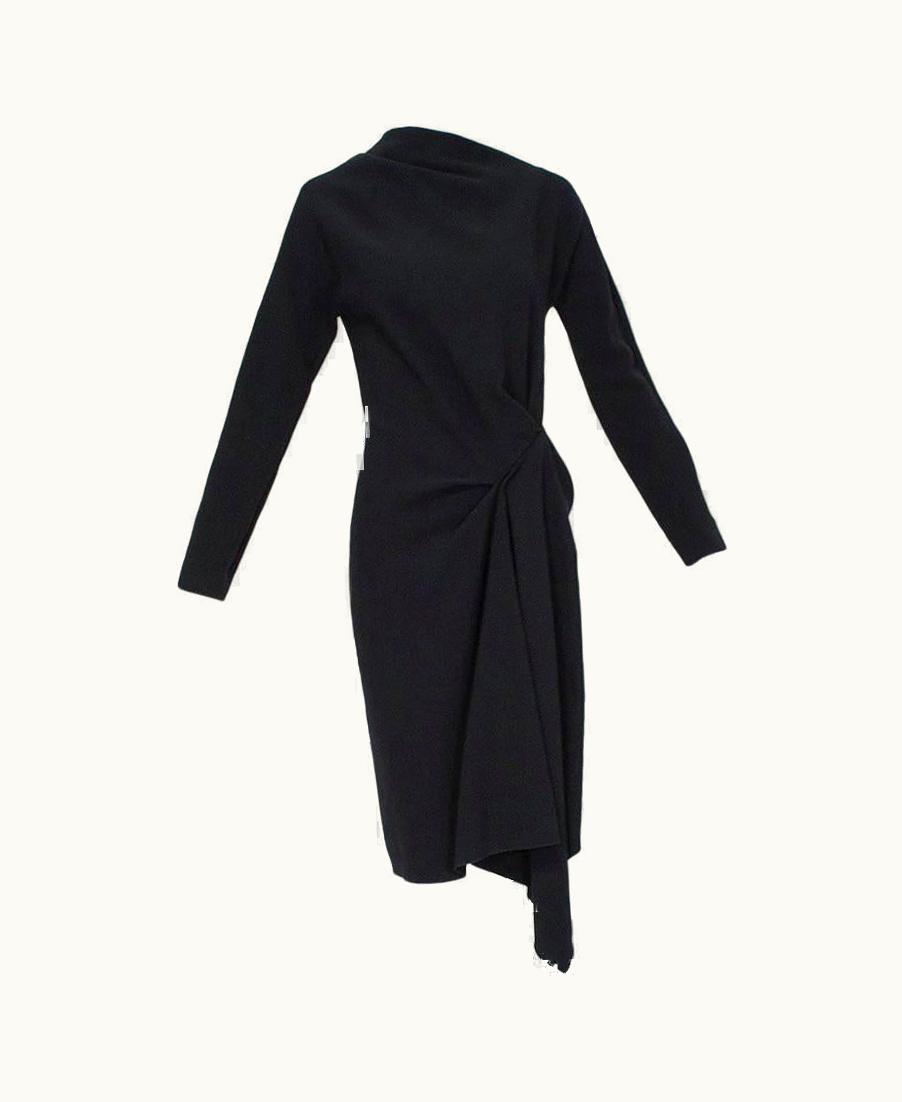 Lanvin Alber Elbaz For Lanvin Draped Asymmetrical Cocktail Dress 2012