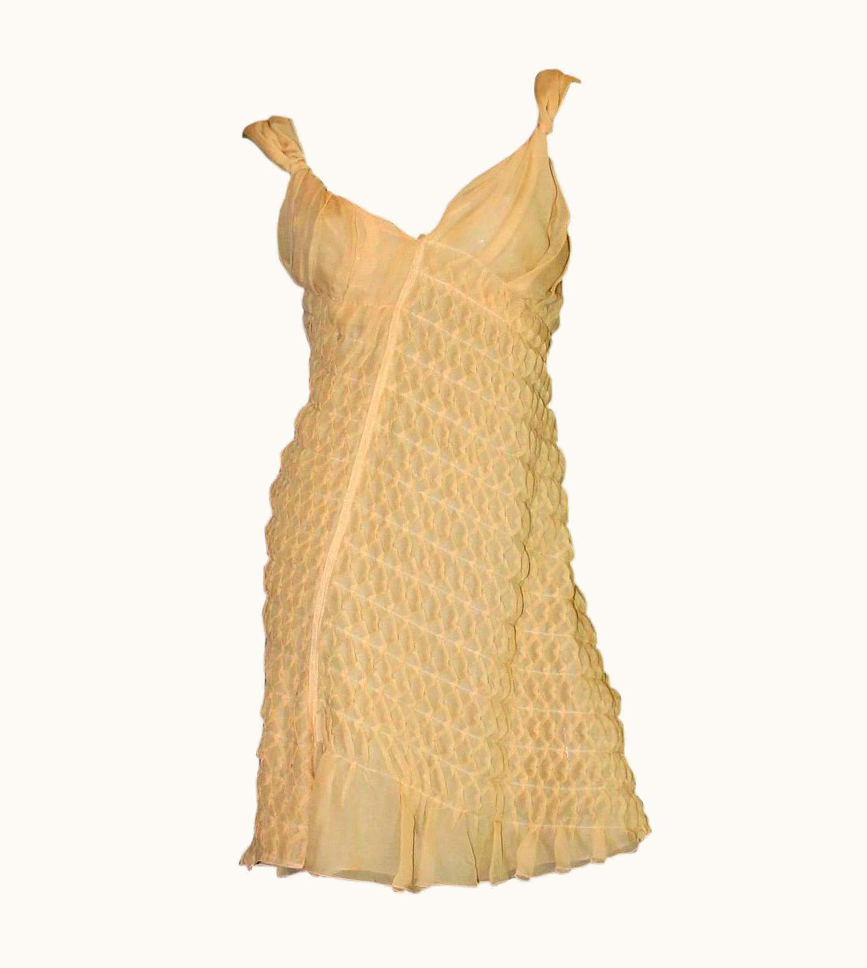 Prada Asymmetric Prada 3d Silk Chiffon Draped Fairy Cocktail Dress