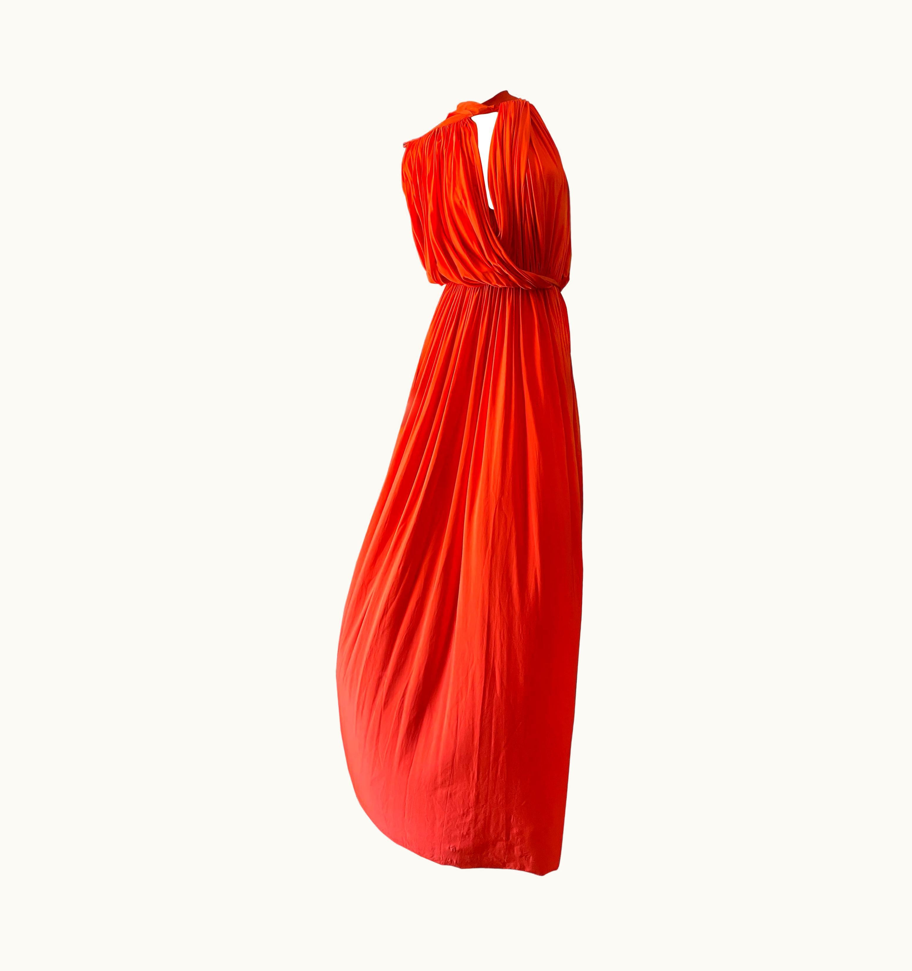 Lanvin By Alber Elbaz Resort 2014 Orange Goddess Gown UZ0614862