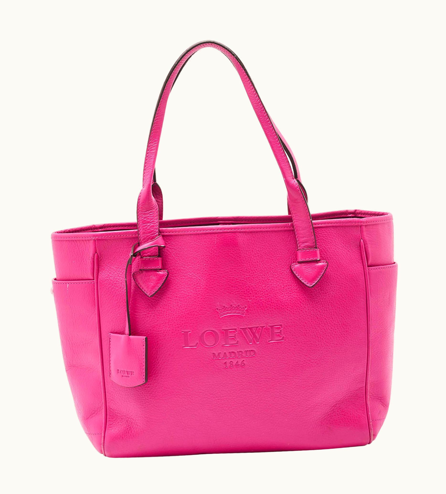 Loewe Pink Leather Heritage Tote