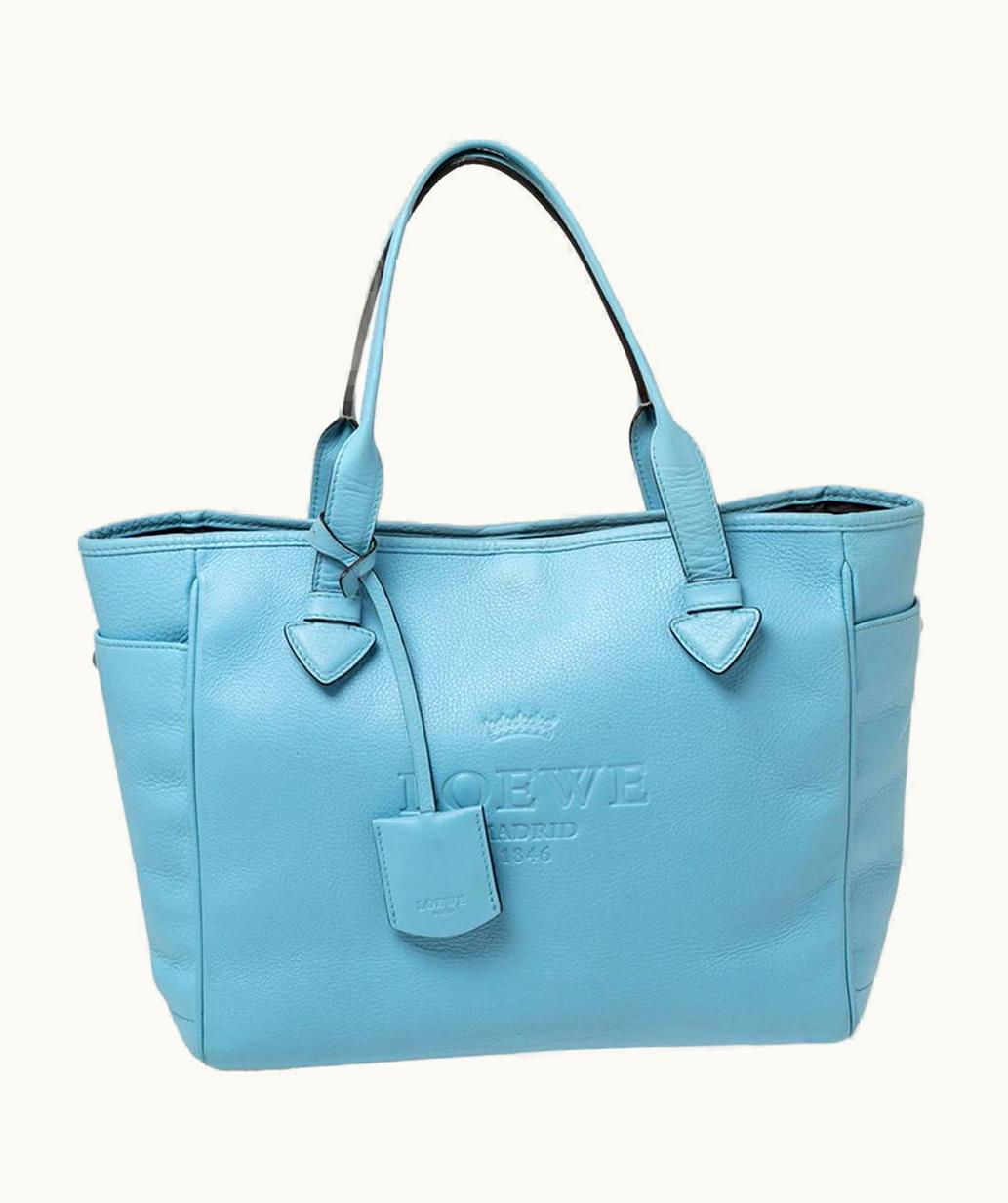 Loewe Blue Leather Heritage Tote