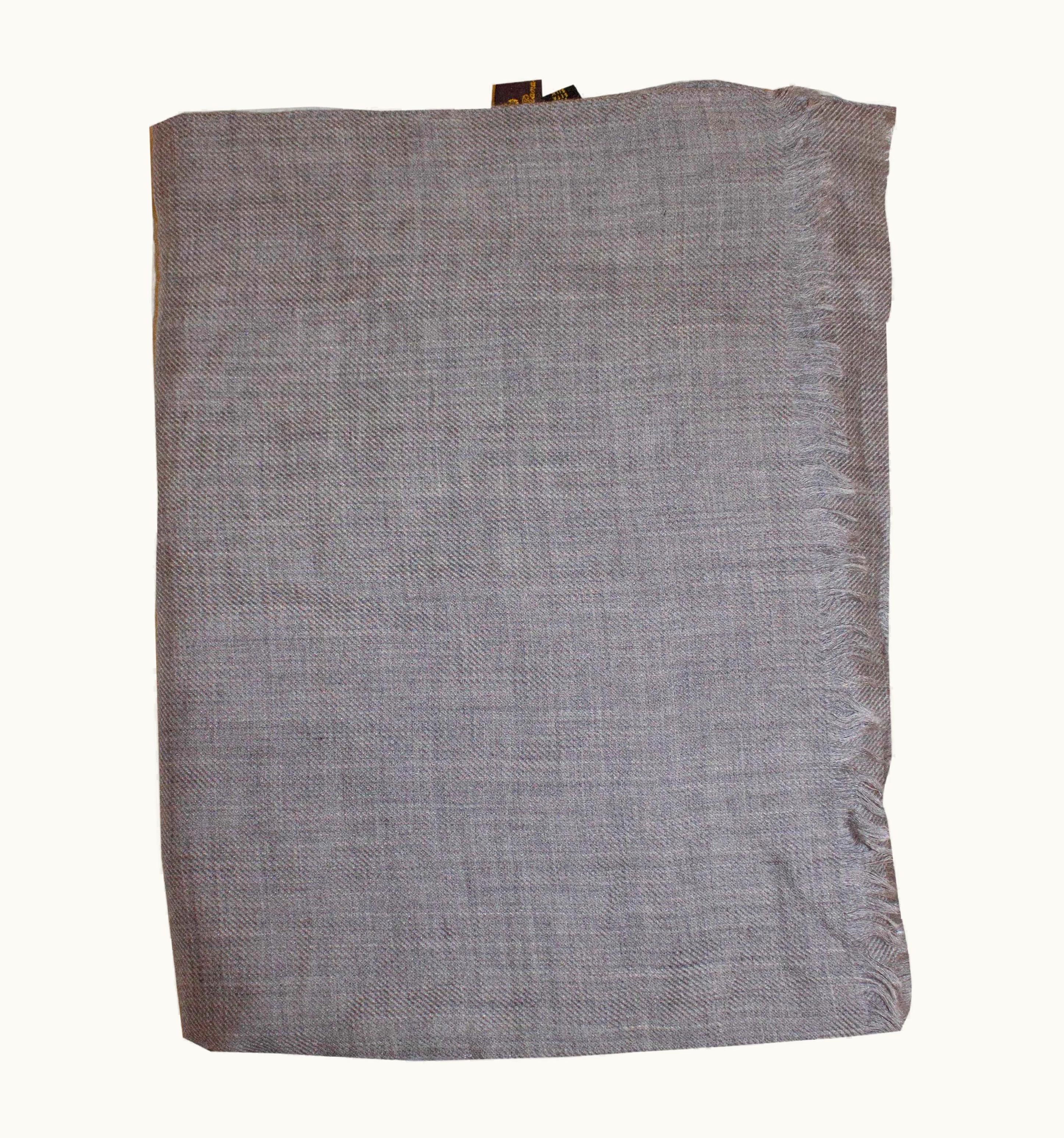 Loro Piana Dove Grey Cashmere S/S Silk Scarf