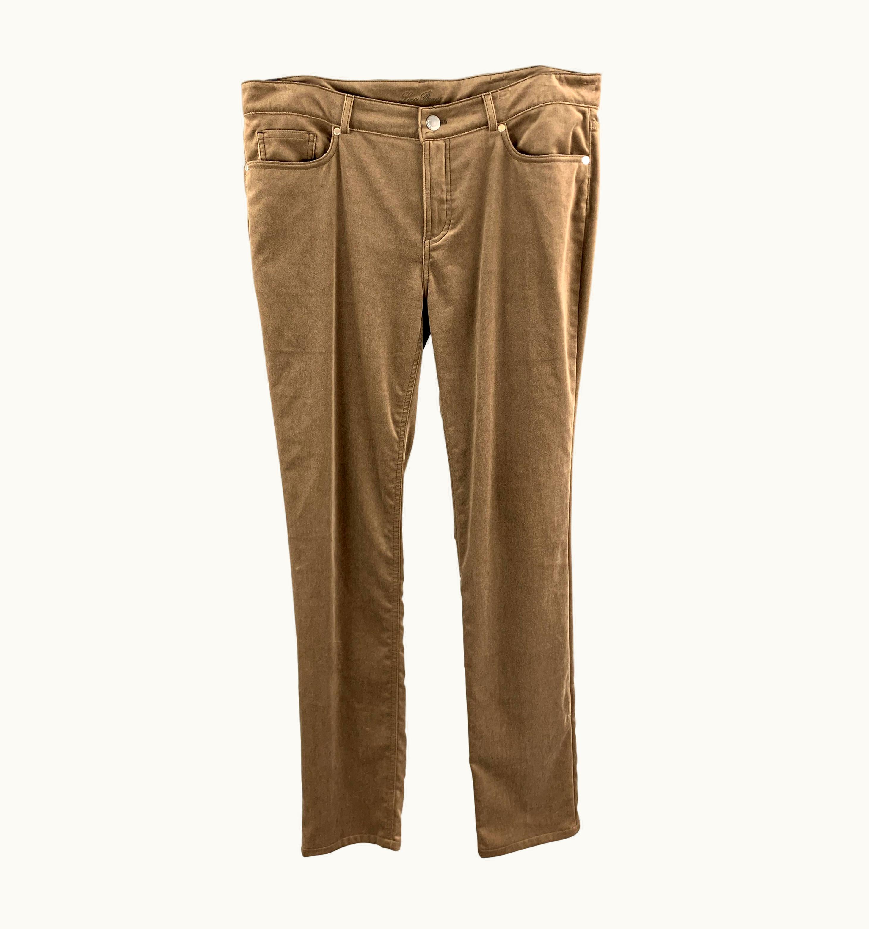 Loro Piana Loro Piana Taupe Cotton S/S Elastane Dress Pants